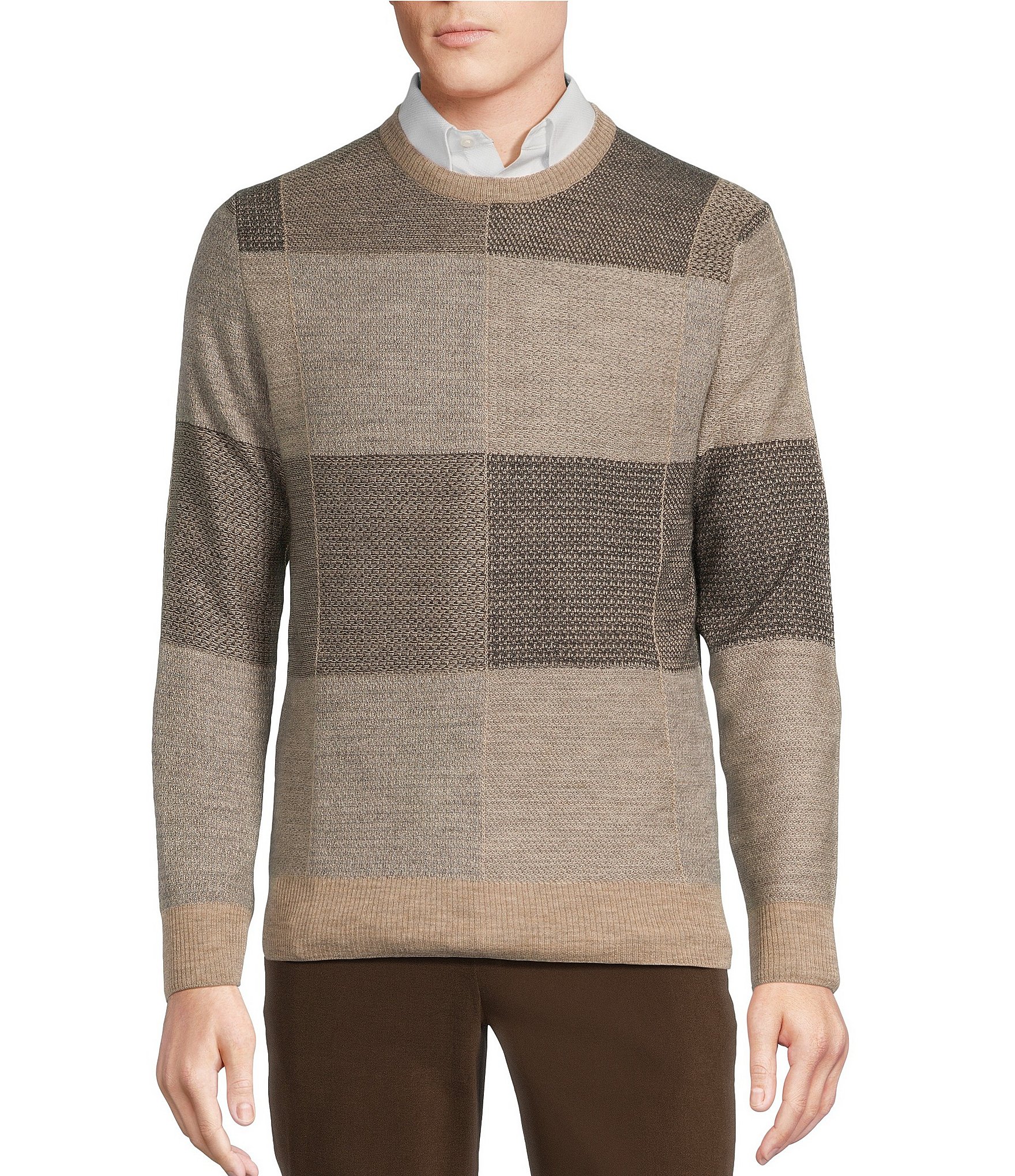 Daniel Cremieux Signature Label Mount Lussari Collection Alpaca Patchwork Sweater