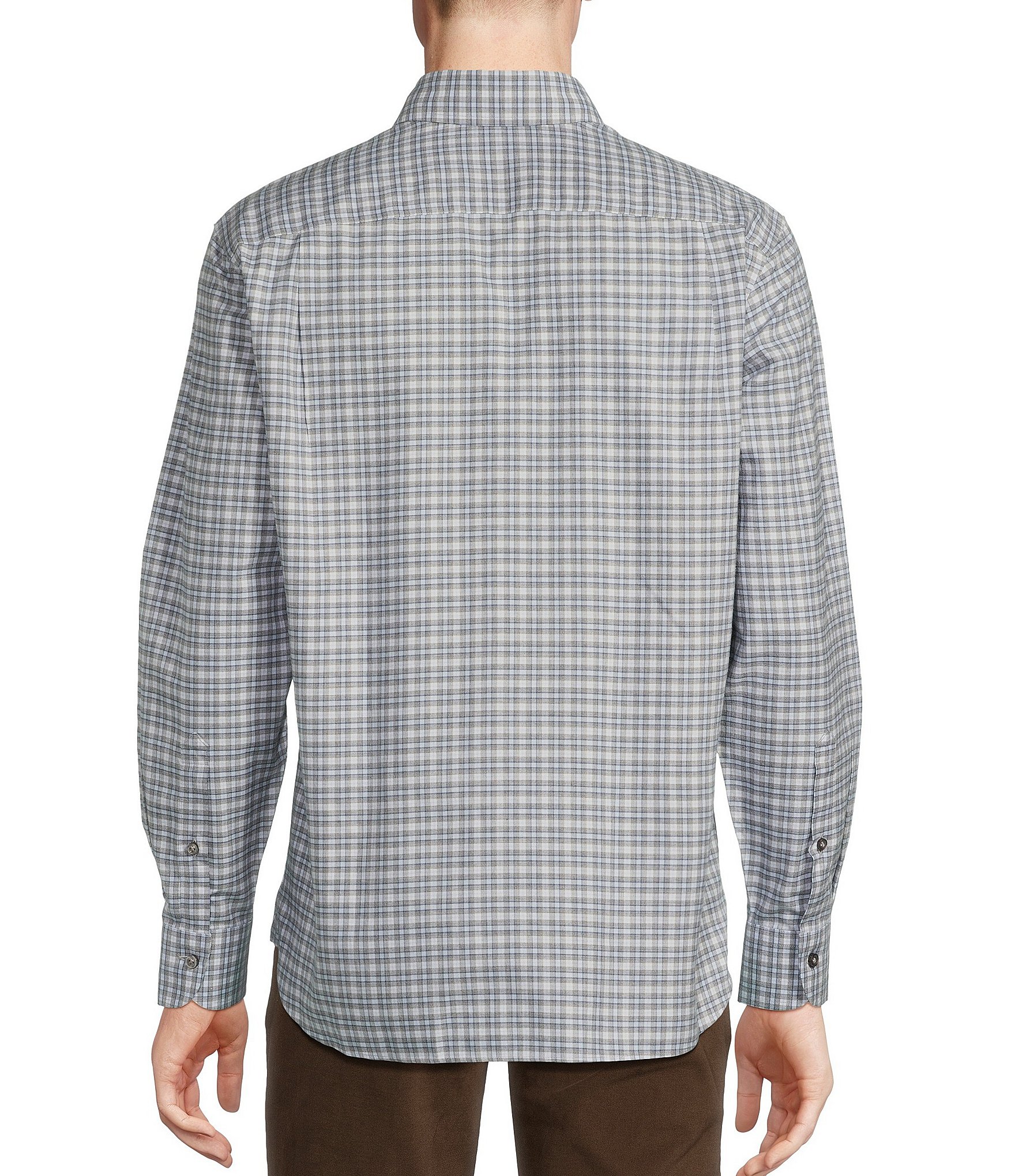 Daniel Cremieux Signature Label Mount Lussari Collection Non-Iron Check Long Sleeve Woven Shirt