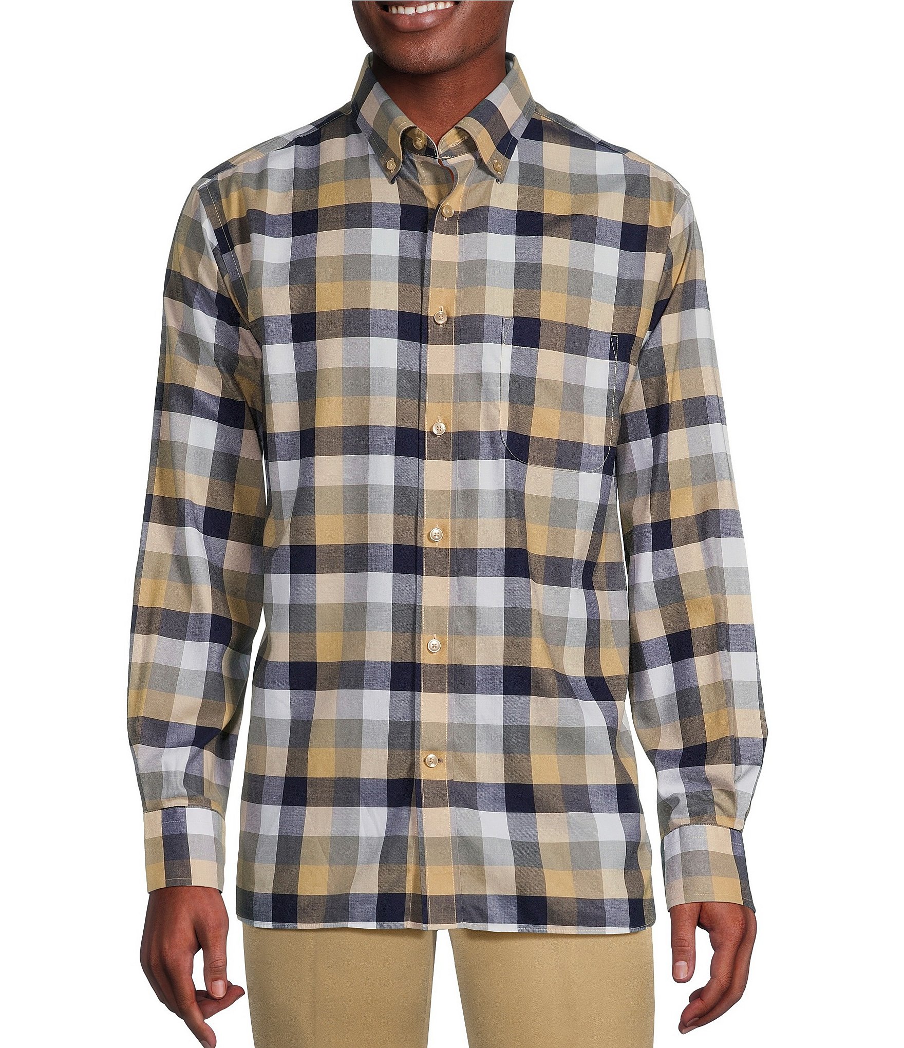 Daniel Cremieux Signature Label Non-Iron Checked Long Sleeve Woven ...