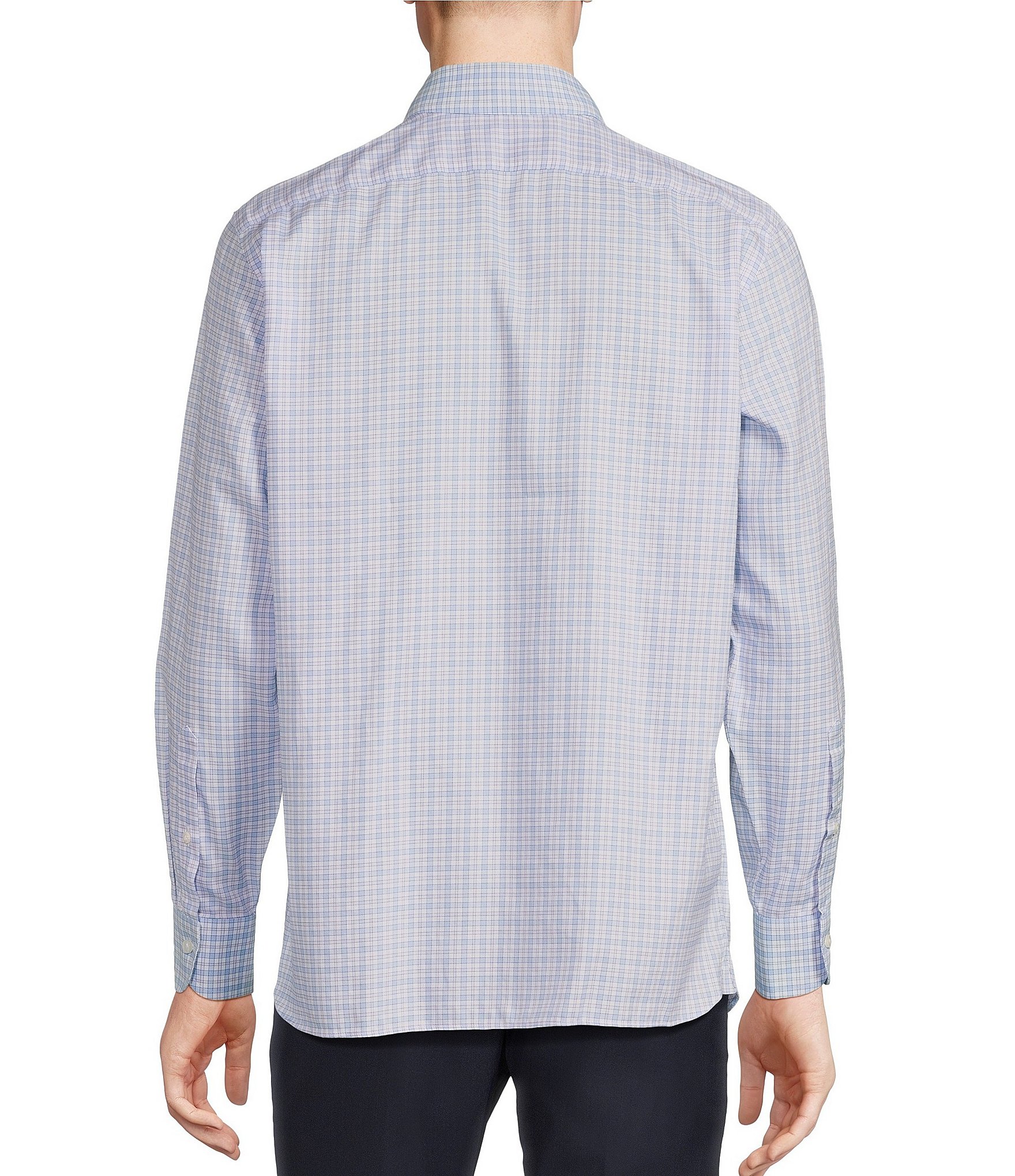 Daniel Cremieux Signature Label Non-iron Light Plaid Oxford Long Sleeve Woven Shirt