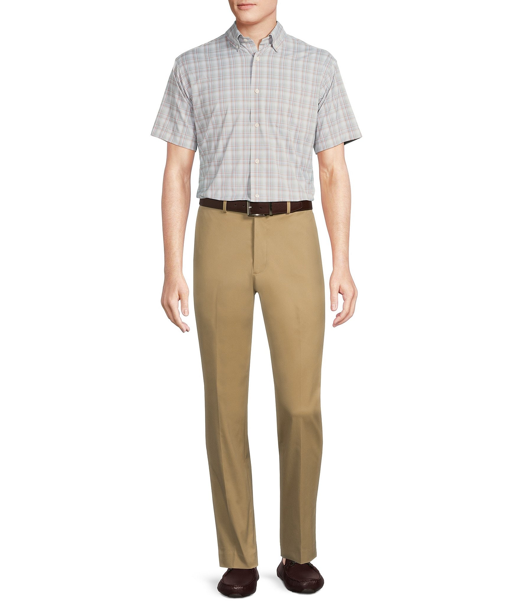 Daniel Cremieux Signature Label Performance Stretch Medium Plaid Short Sleeve Woven Shirt