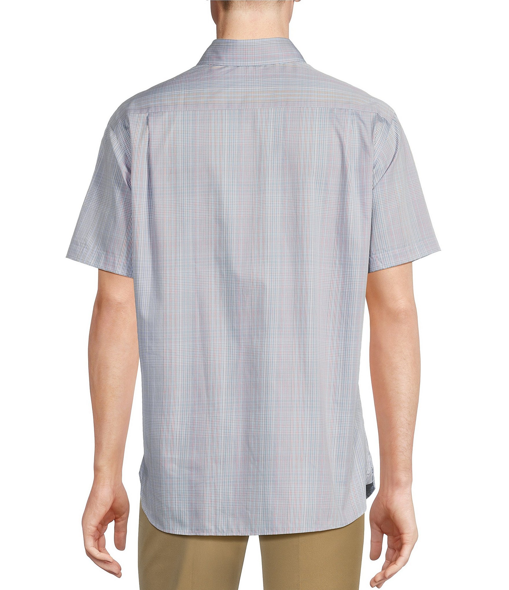 Daniel Cremieux Signature Label Plaid Poplin Short Sleeve Woven Shirt