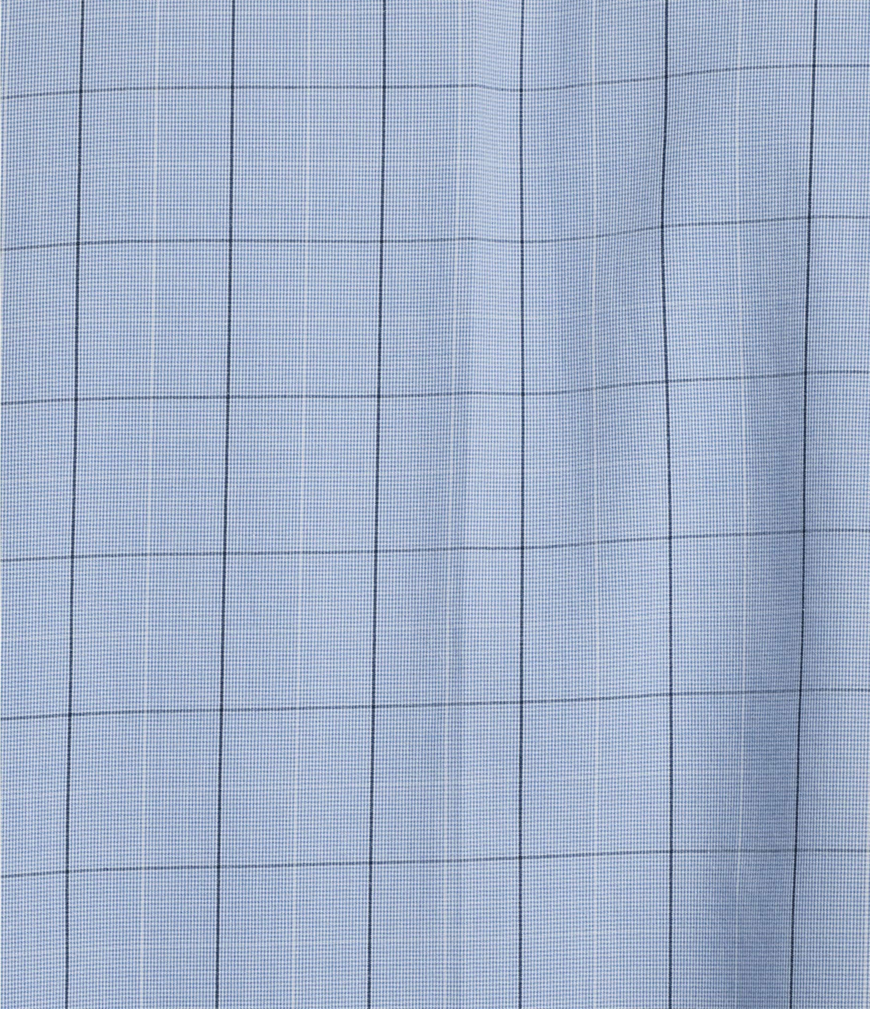 Daniel Cremieux Signature Label Short Sleeve Button Down Poplin Windowpane Woven Shirt