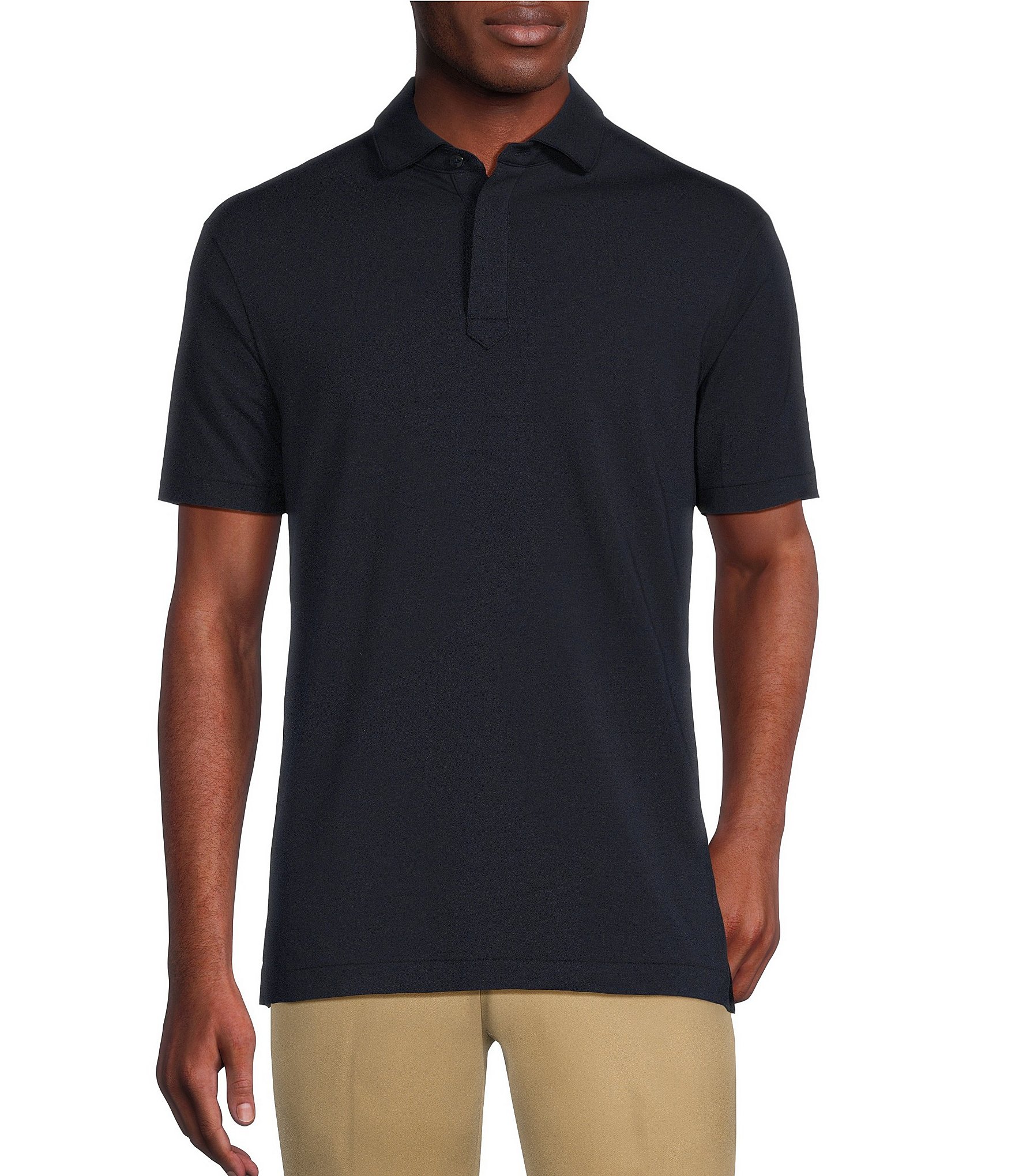 Daniel Cremieux Signature Label Solid Jersey Short Sleeve Polo Shirt ...