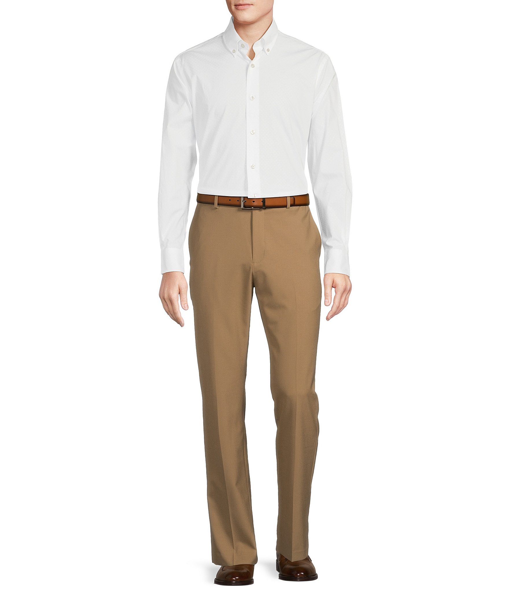 Daniel Cremieux Signature Label Stretch Flat Front Dress Pants