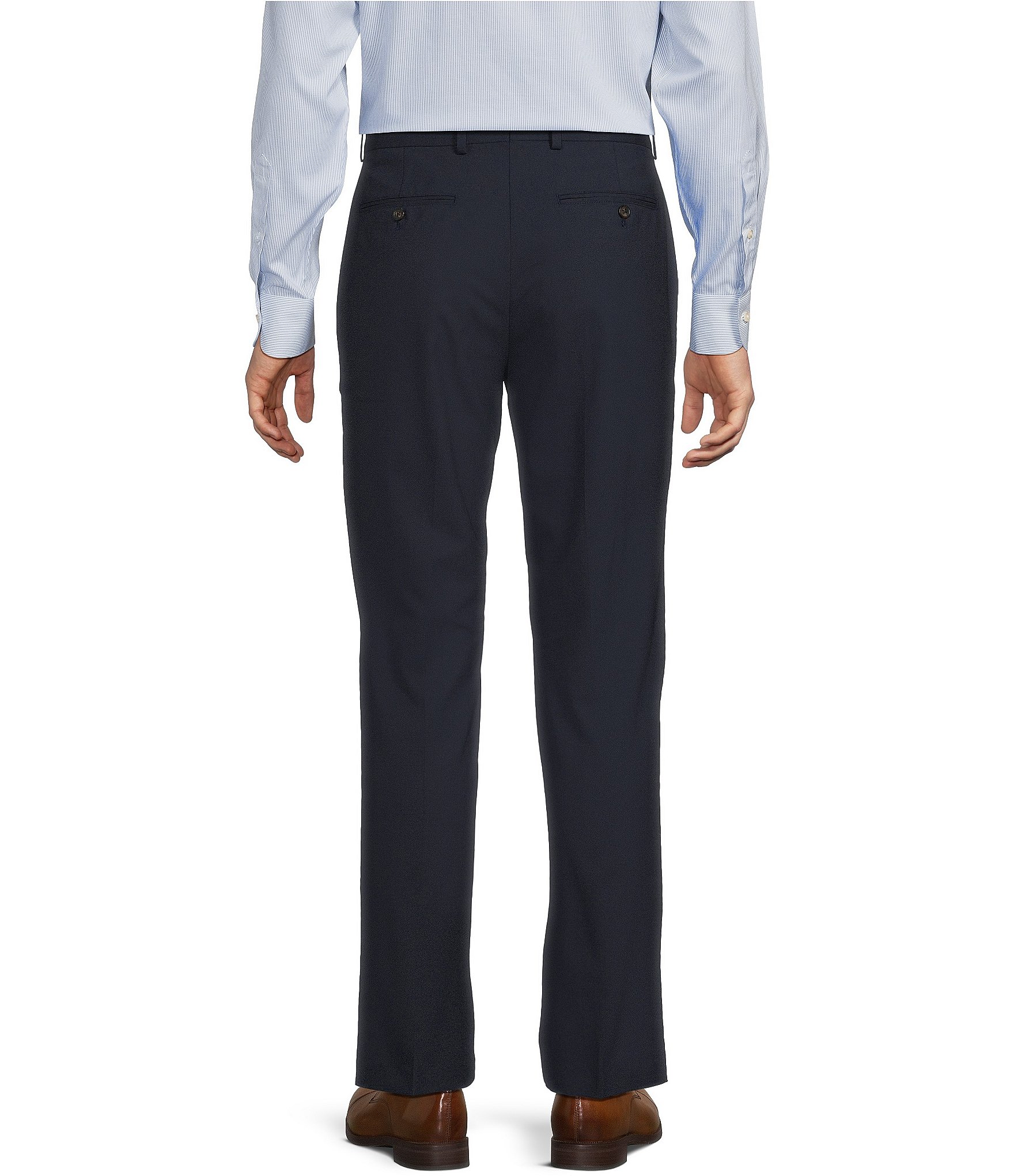 Cremieux Daniel Cremieux Signature Label Stretch Flat Front Dress Pants
