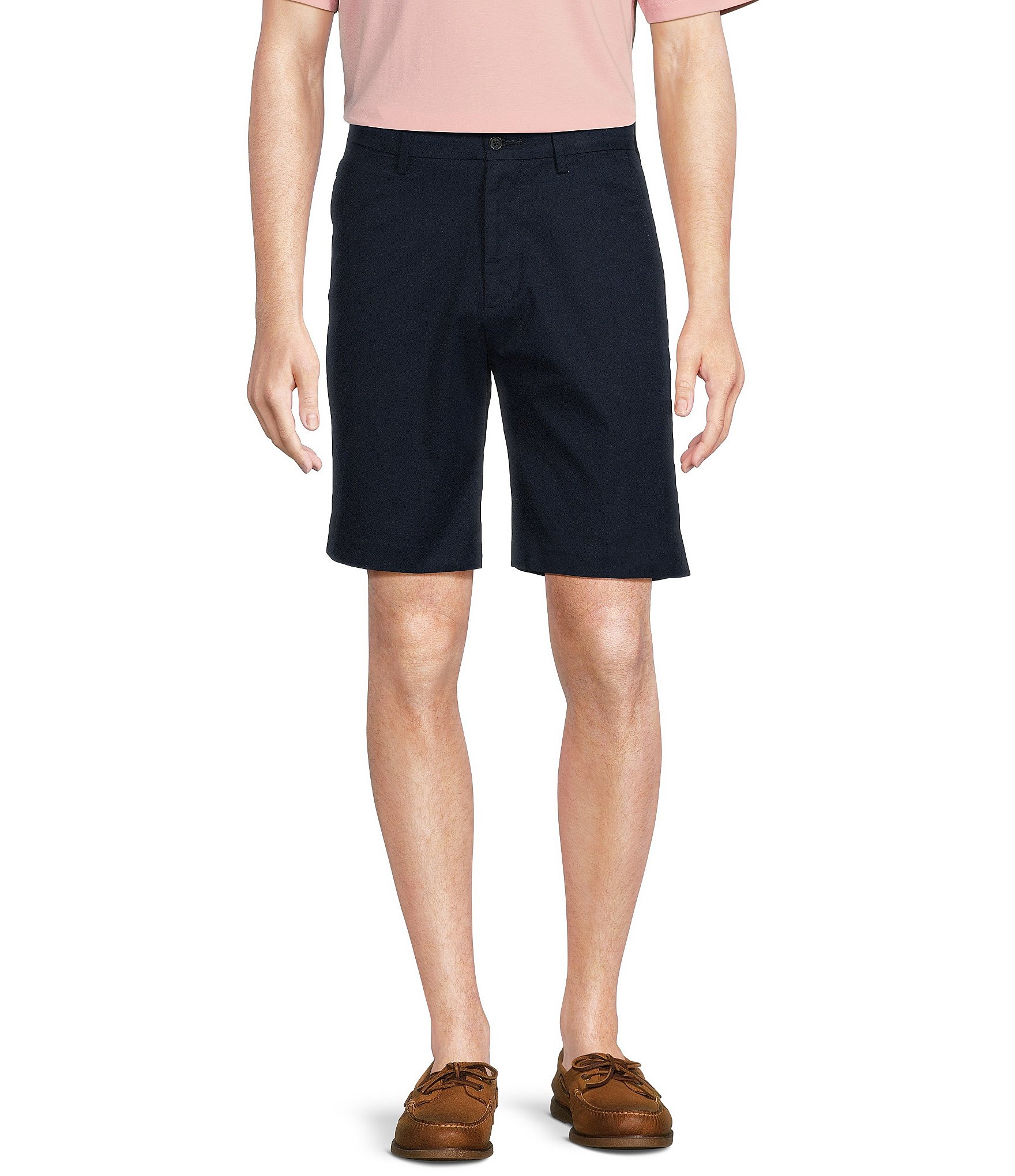 Daniel Cremieux Signature Label Stretch Flat-Front Supima Cotton 9#double; Inseam Shorts