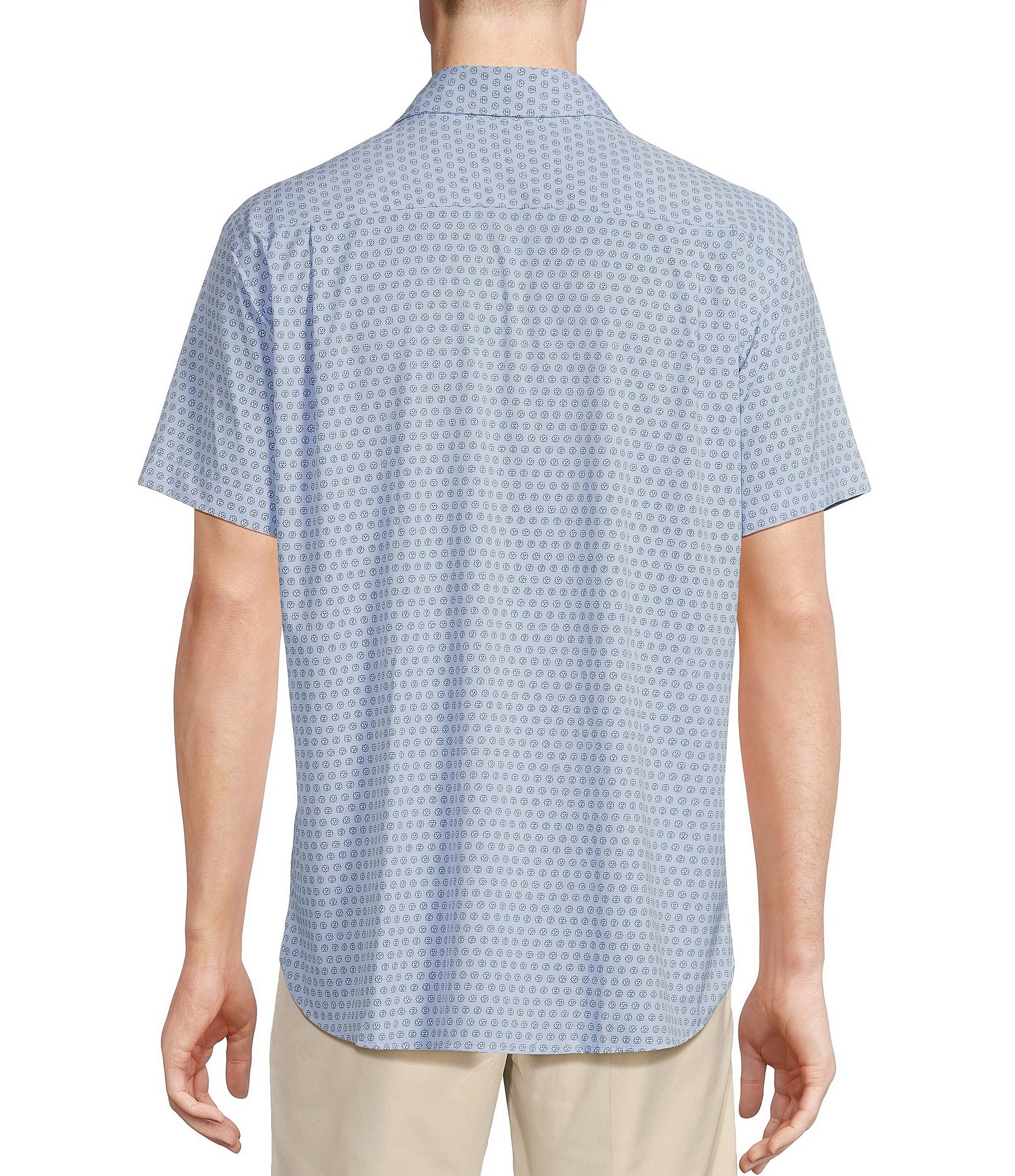 Daniel Cremieux Signature Label Stretch Printed Short Sleeve Woven Shirt