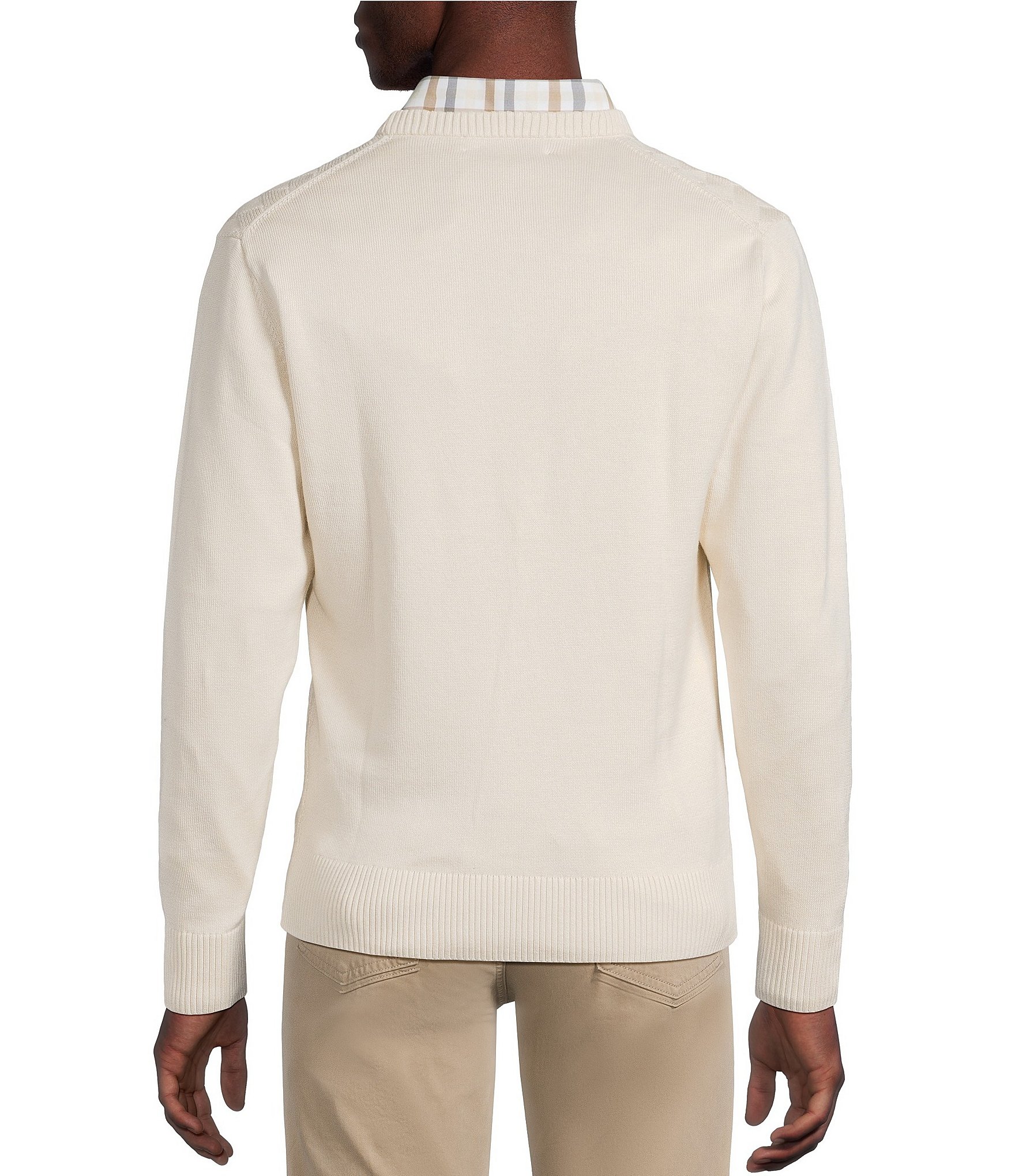 Daniel Cremieux Signature Label Supima Diamond Pattern Sweater