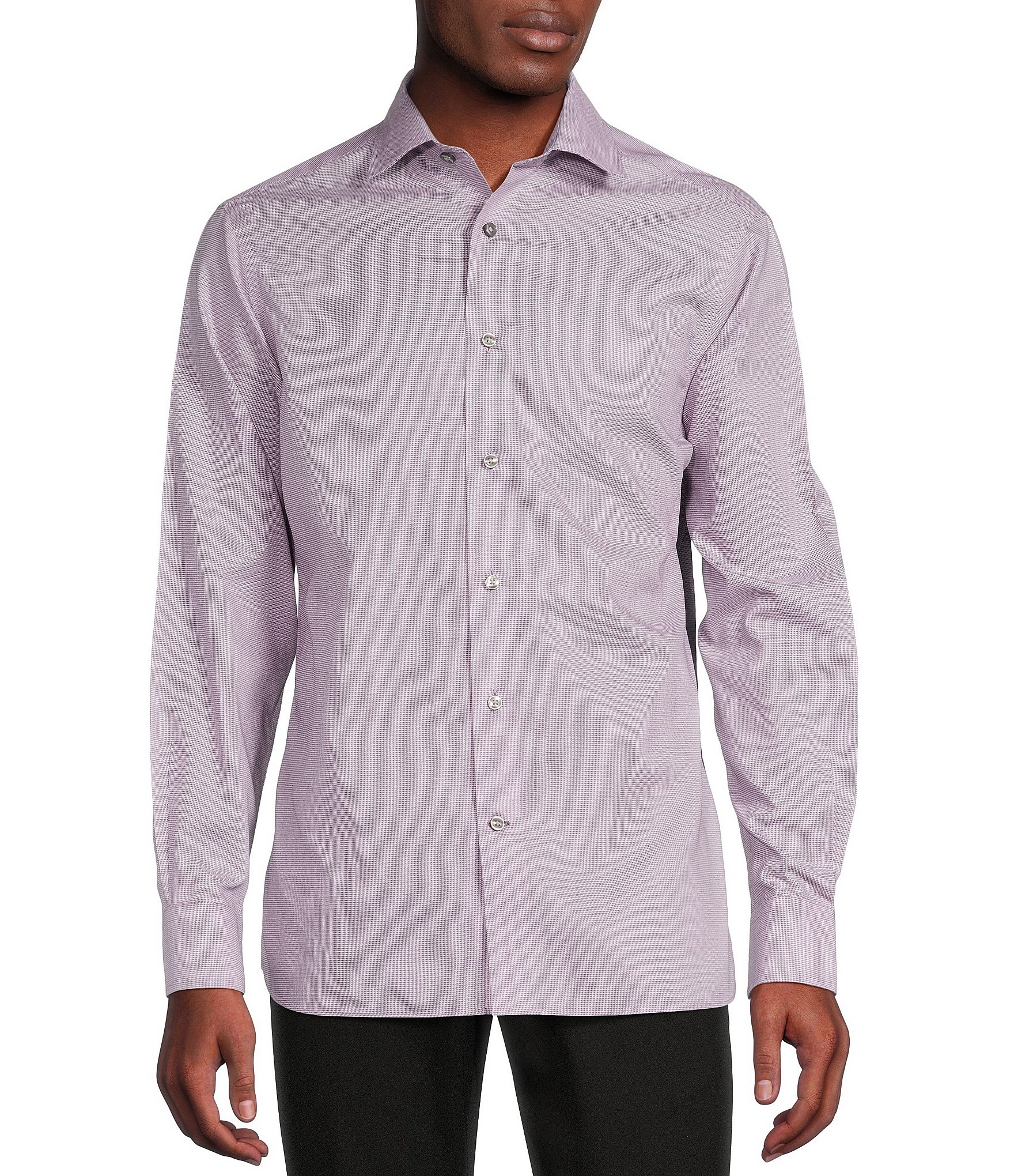 Daniel Cremieux Signature Label Textured Cotton Long Sleeve Woven Shirt ...