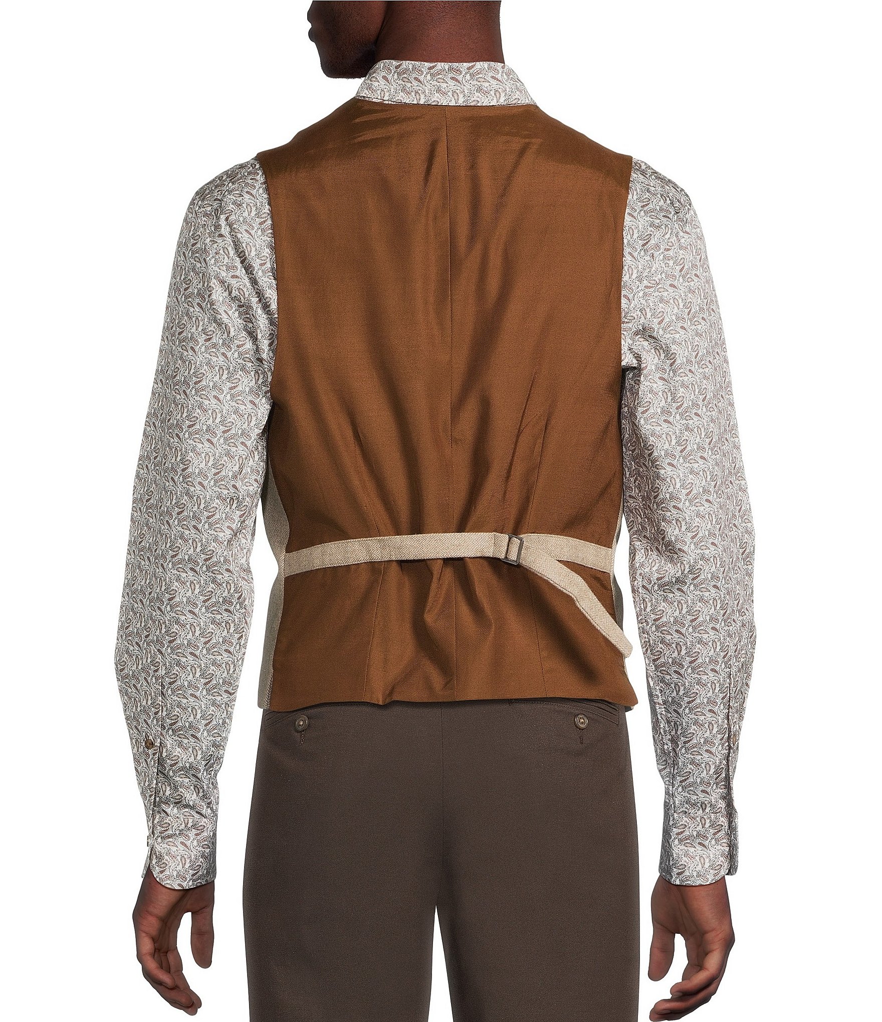 Daniel Cremieux Signature Label The Highlands Collection Herringbone Wool Vest