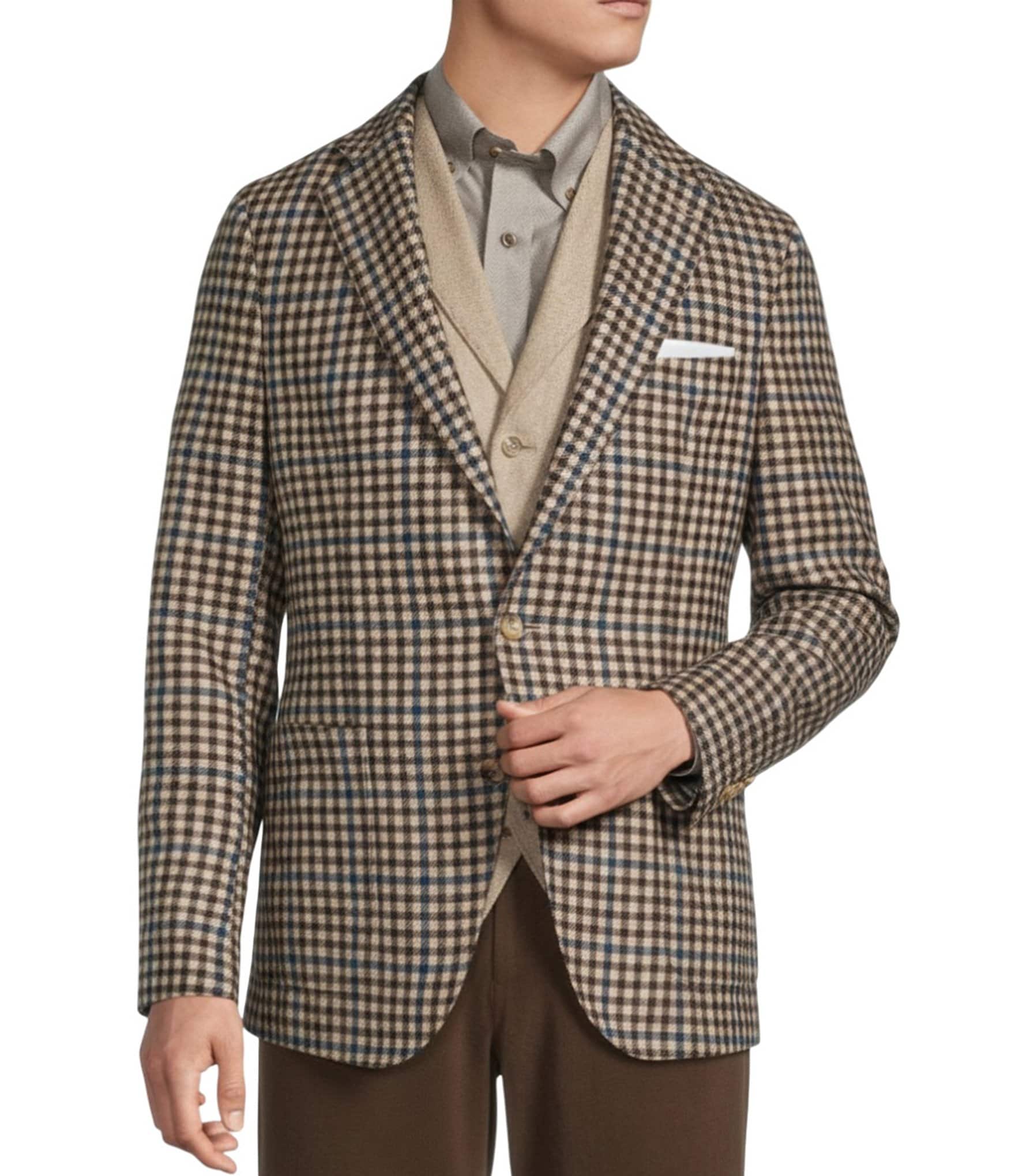 Daniel Cremieux Signature Label The Highlands Collection Plaid Wool Blazer