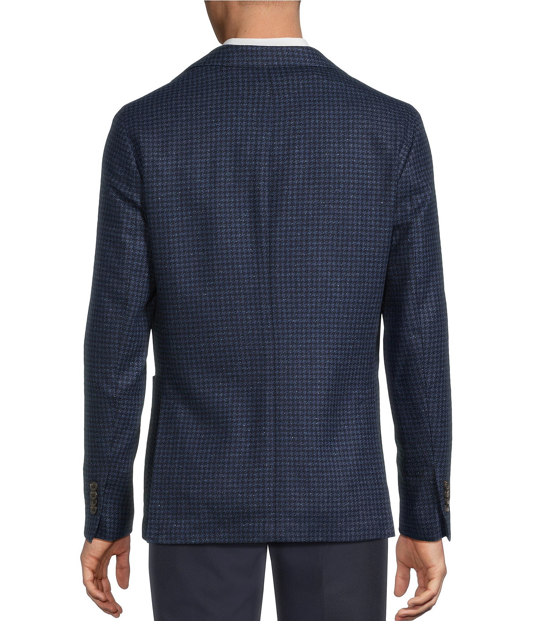 Daniel Cremieux Signature Label Wool Blend Herringbone Blazer
