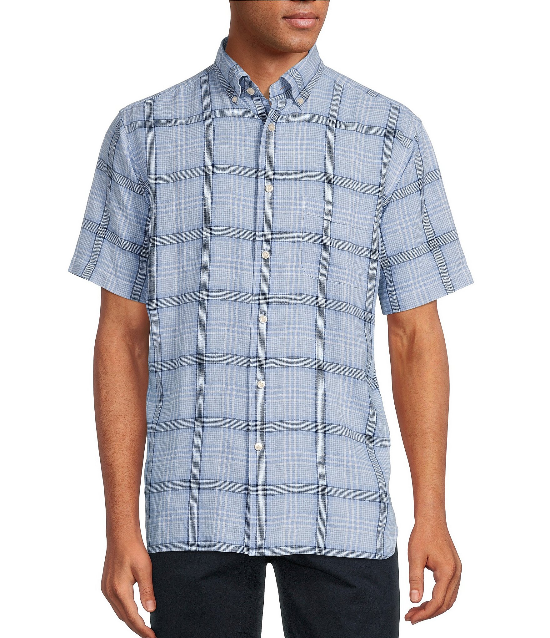 Daniel Cremieux Signature Label Plaid Short-Sleeve Woven Shirt | Dillard's