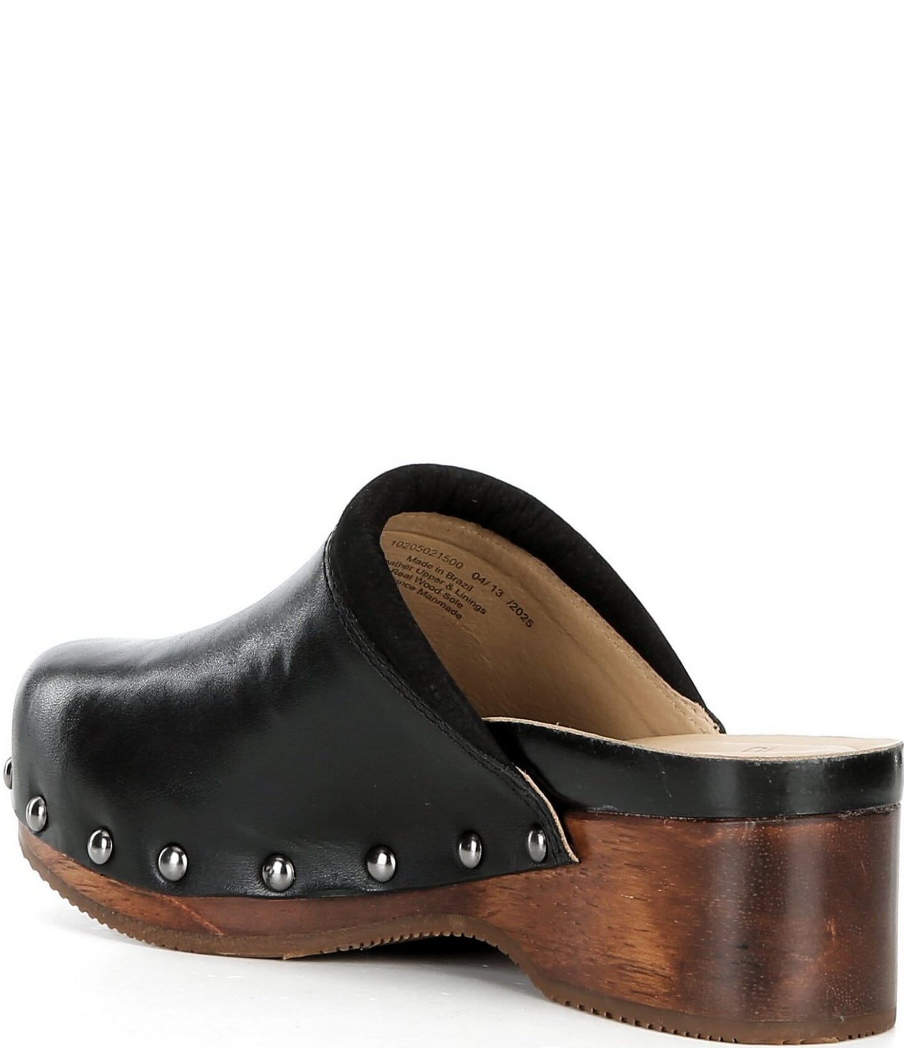 Dansko Andie Leather Nail Head Studded Platform Clogs