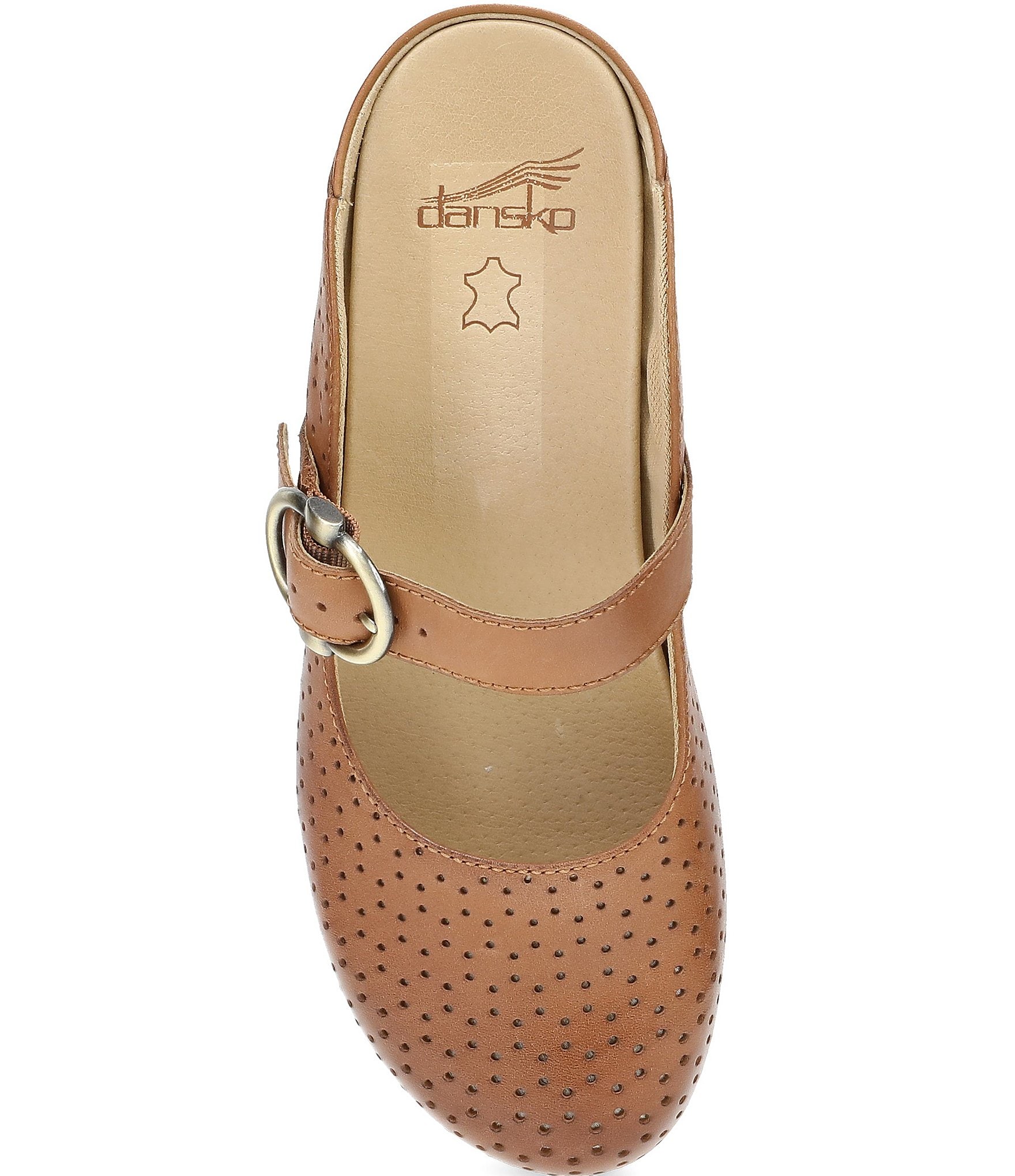 Dansko Blaire Perforated Leather Mary Jane Clogs