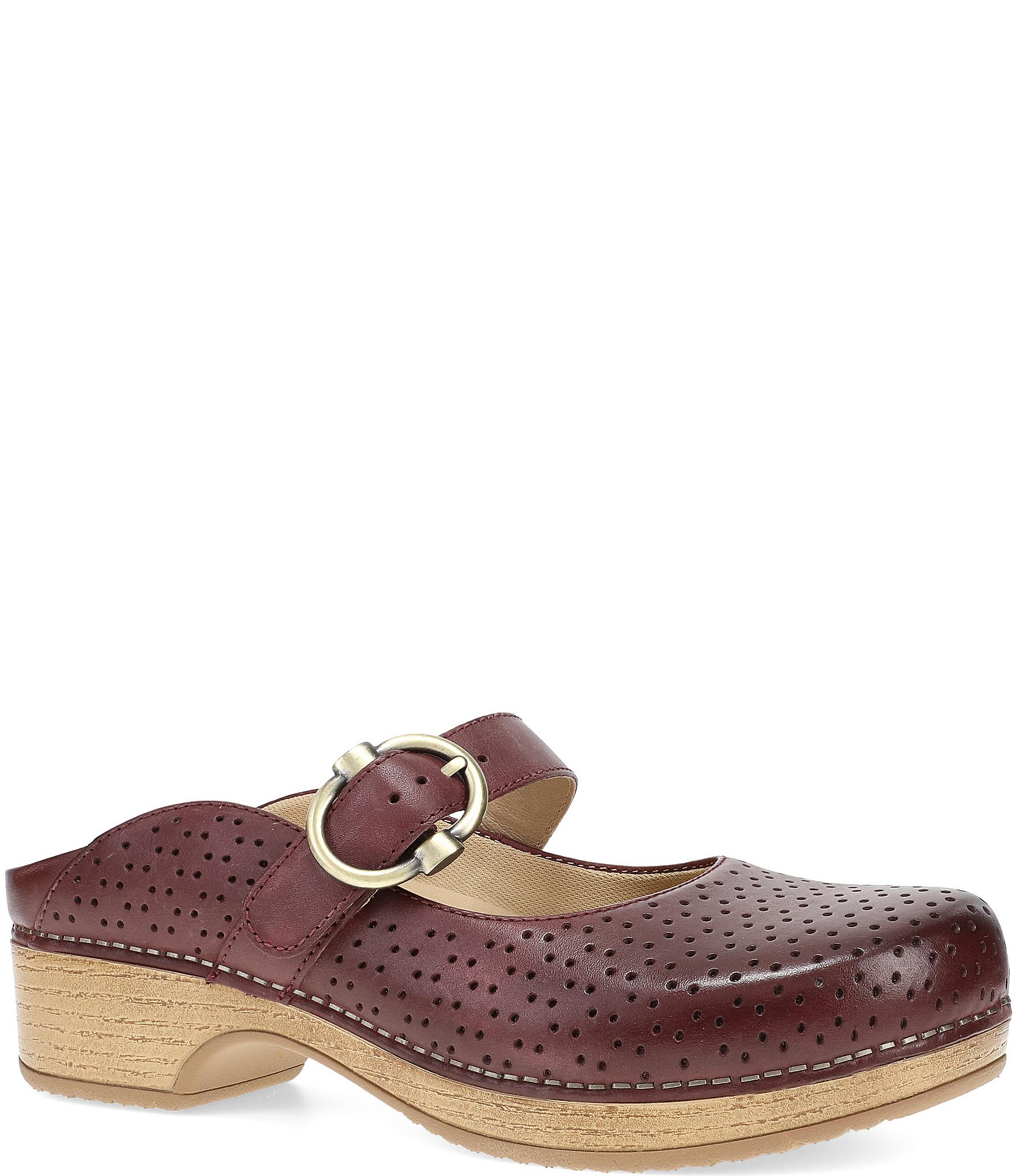 Dansko Blaire Perforated Leather Mary Jane Clogs