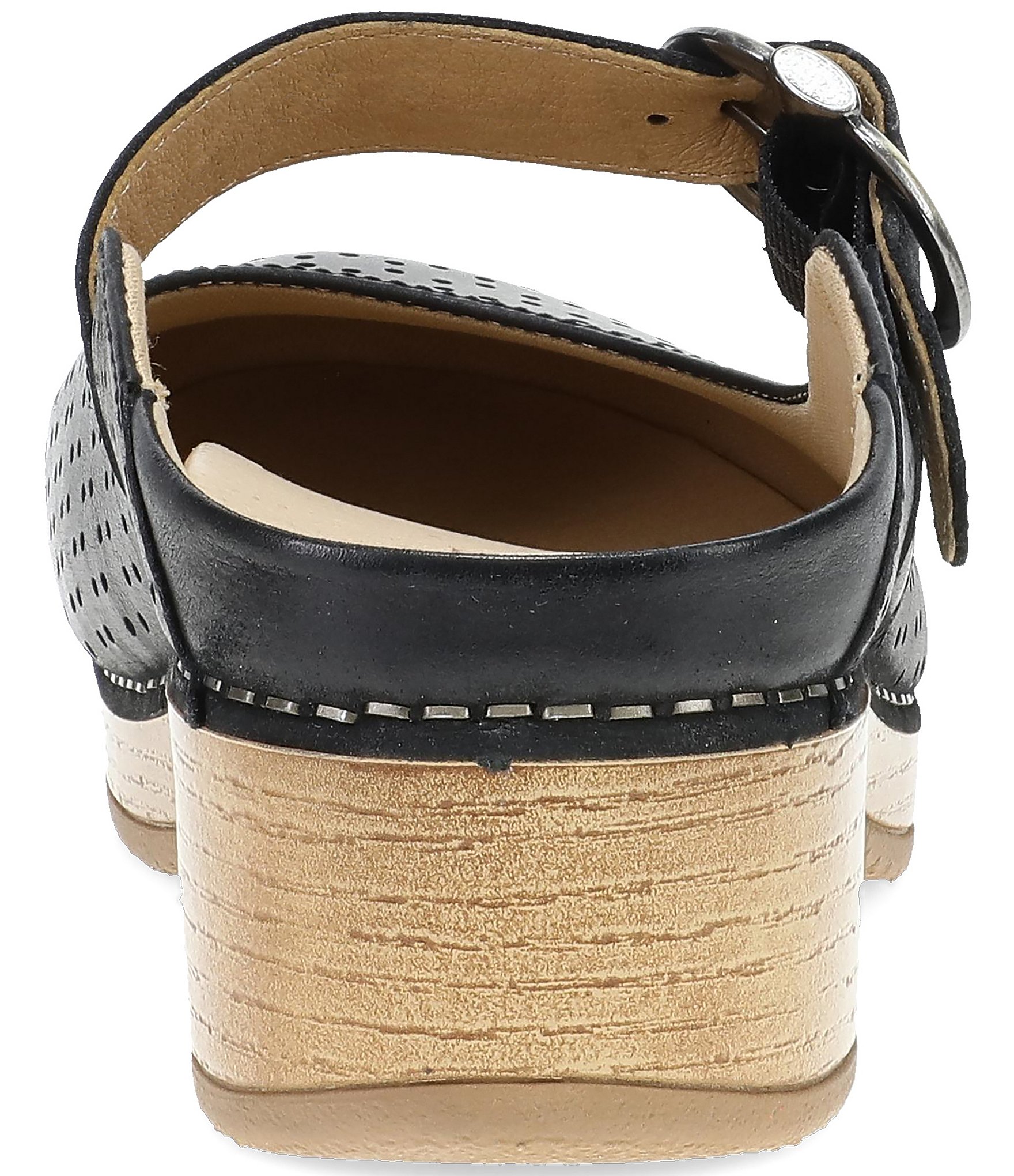 Dansko Blaire Perforated Leather Slip On Clogs