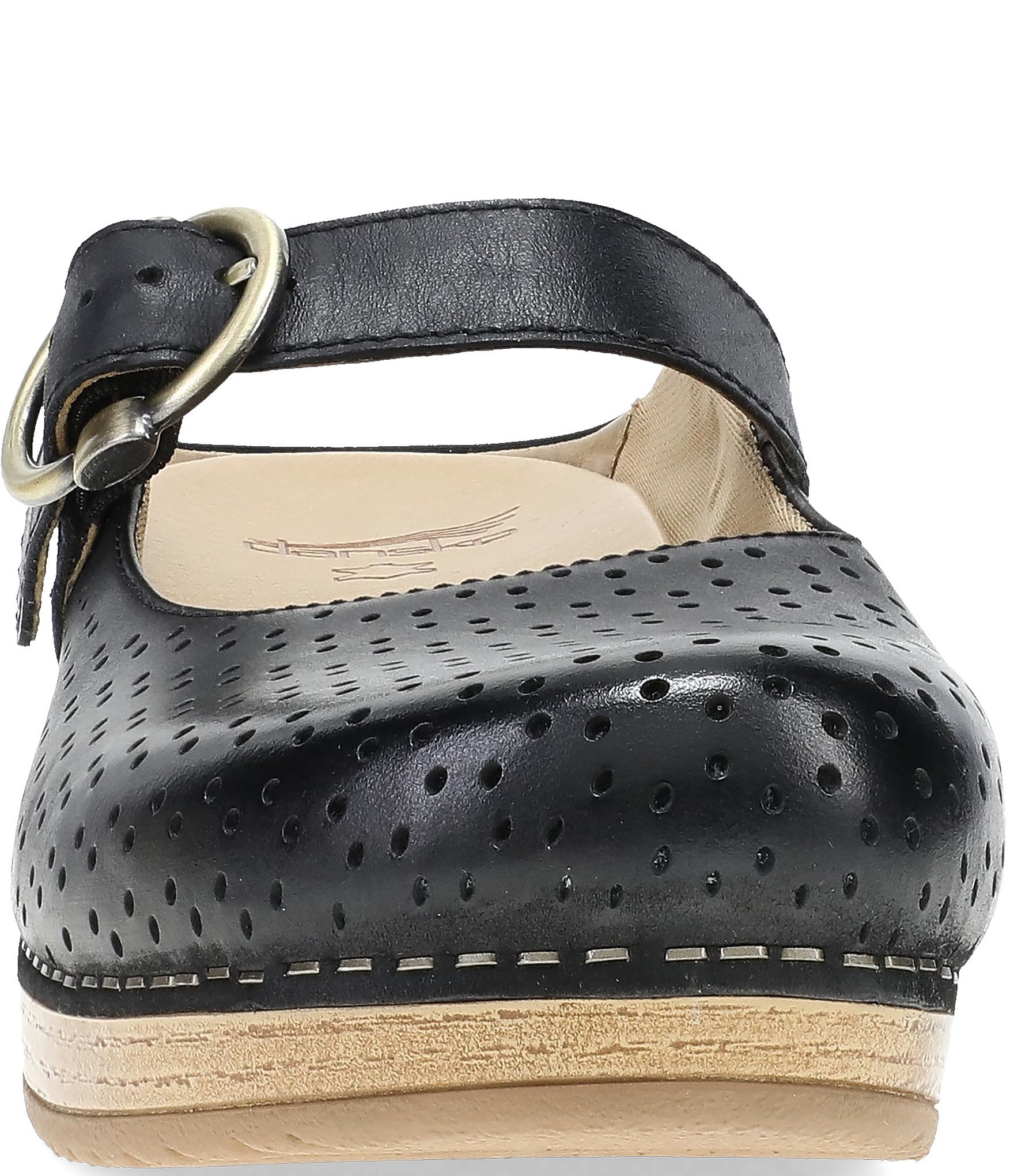 Dansko Blaire Perforated Leather Slip On Clogs