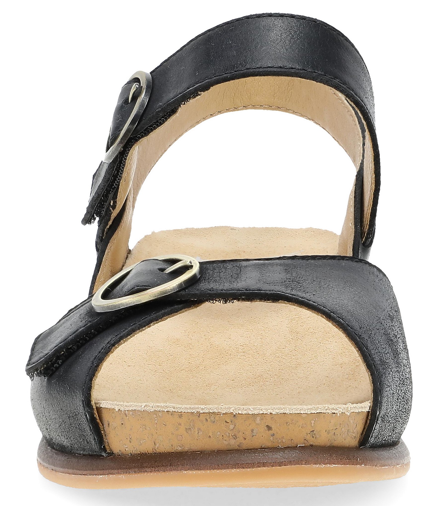 Dansko Candace Leather Buckle Hardware Hook-and-Loop Sandals