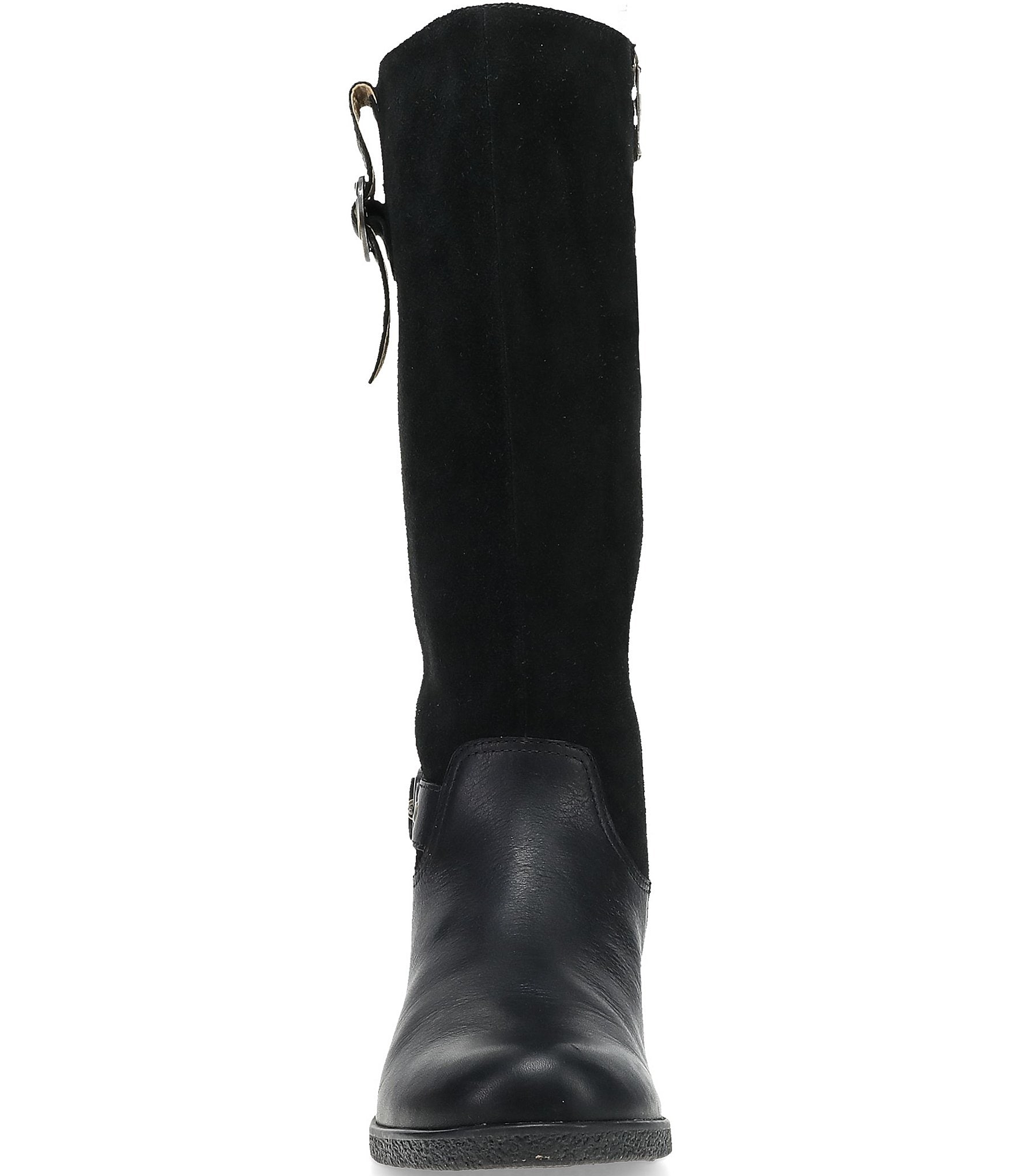 Dansko Dawn Waterproof Suede and Leather Buckle Hardware Tall Boots