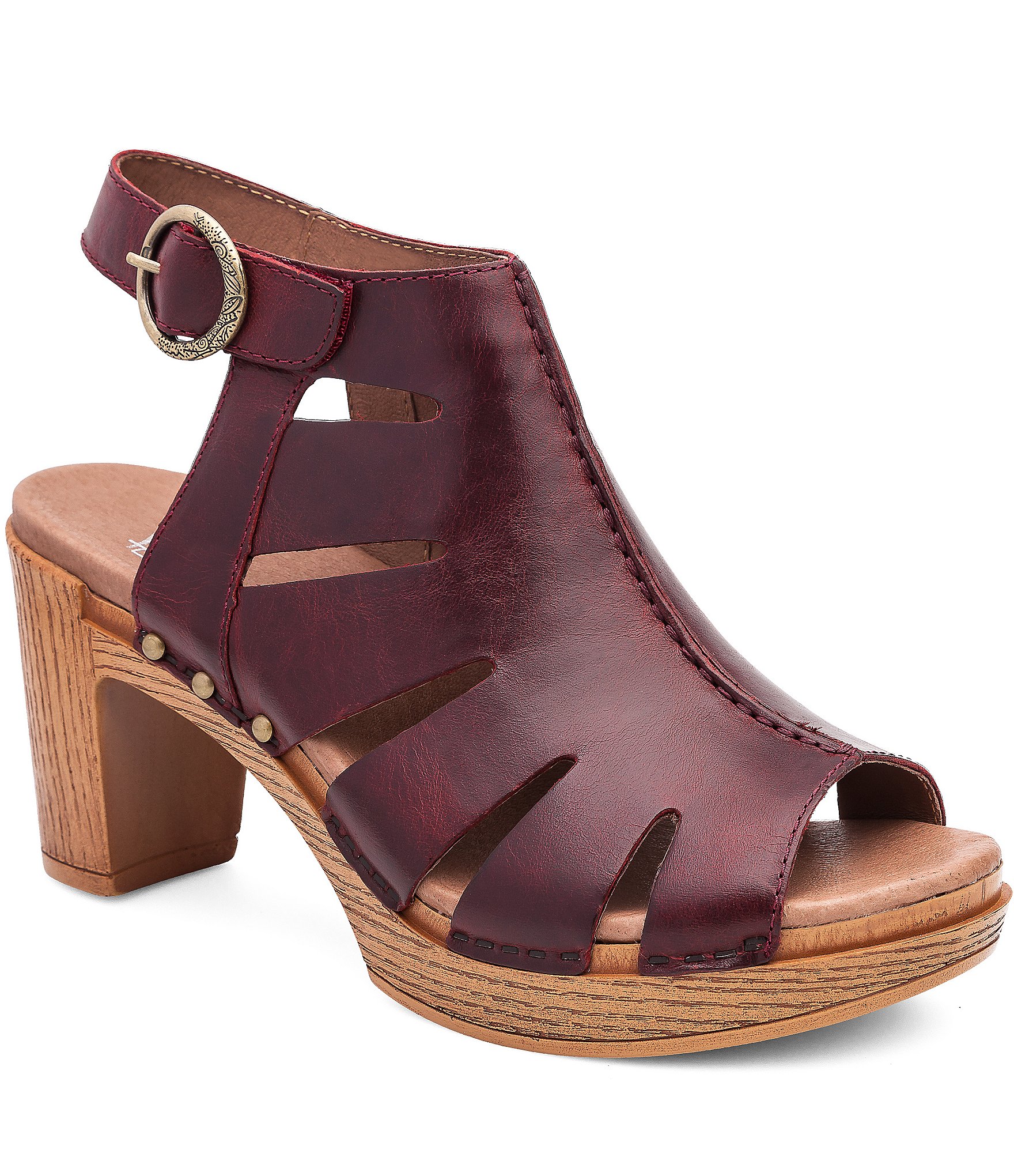 Dansko Demetra Vintage Leather Caged Slingback Buckle Sandals | Dillards