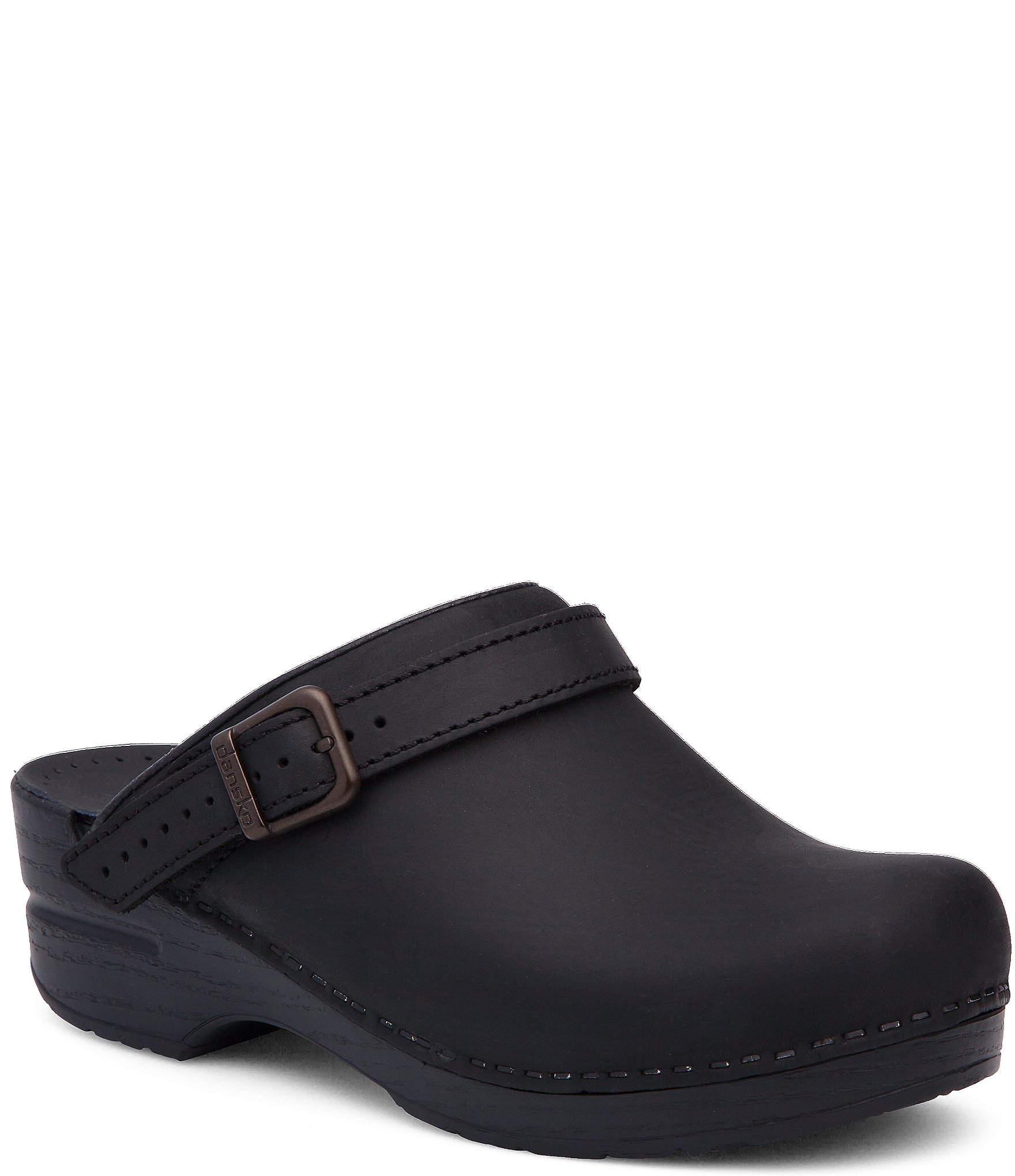 Dansko Ingrid Oiled Leather Buckle Clogs | Dillard's