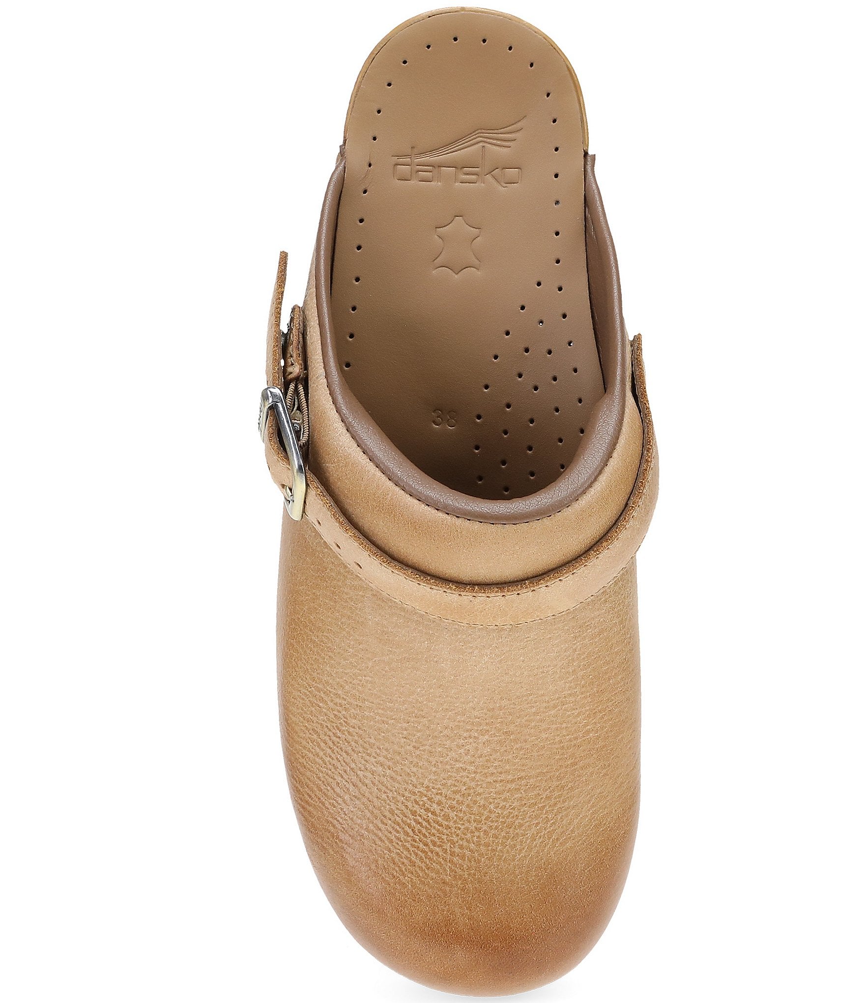 Dansko Ingrid Distressed Leather Clogs