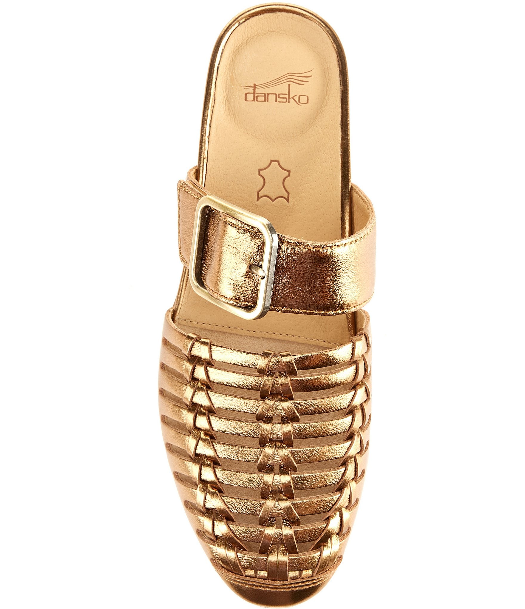 Dansko Leilani Leather Huarache Flat Mules