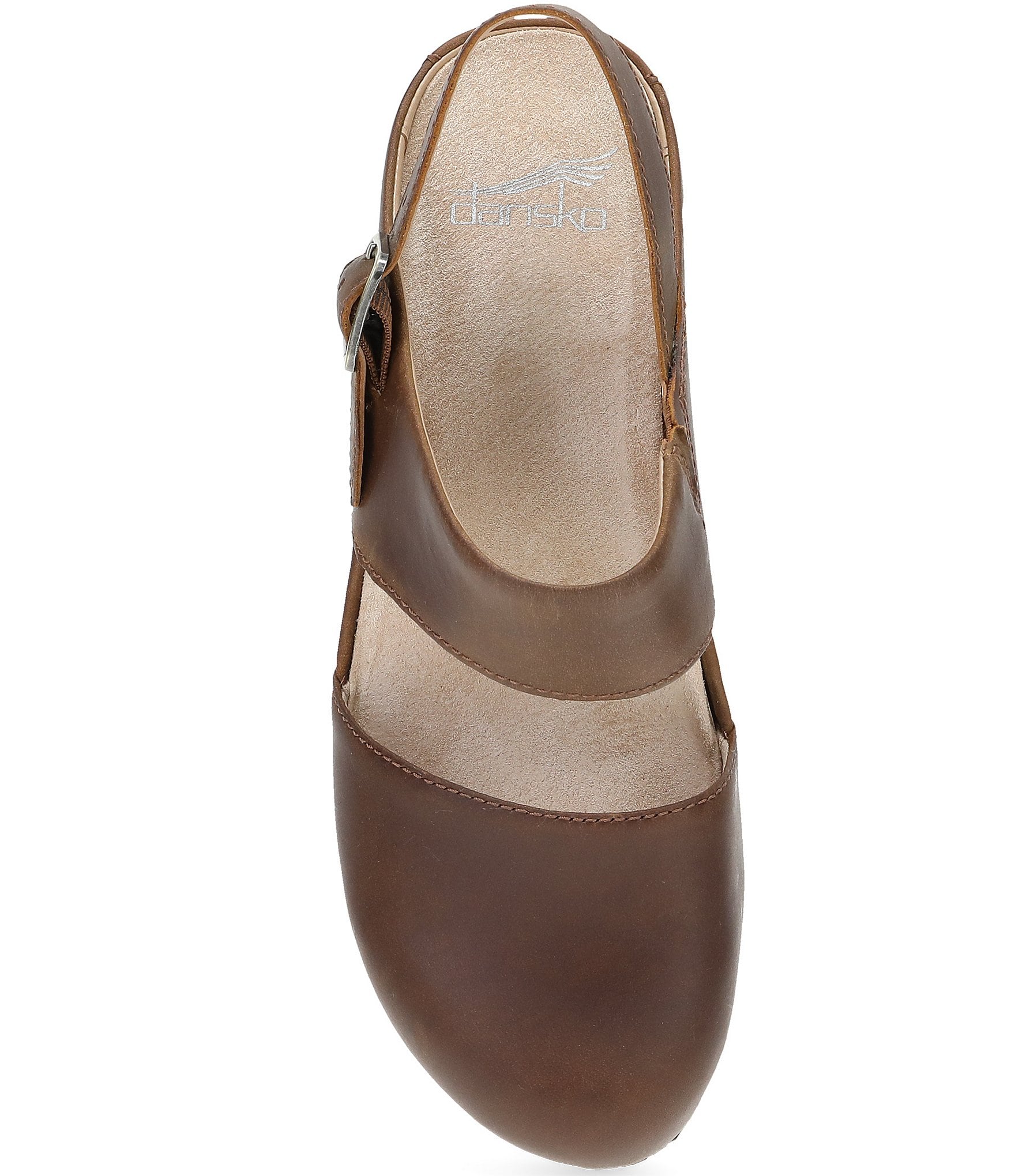 Dansko Lucia Leather Slingback Open Clogs