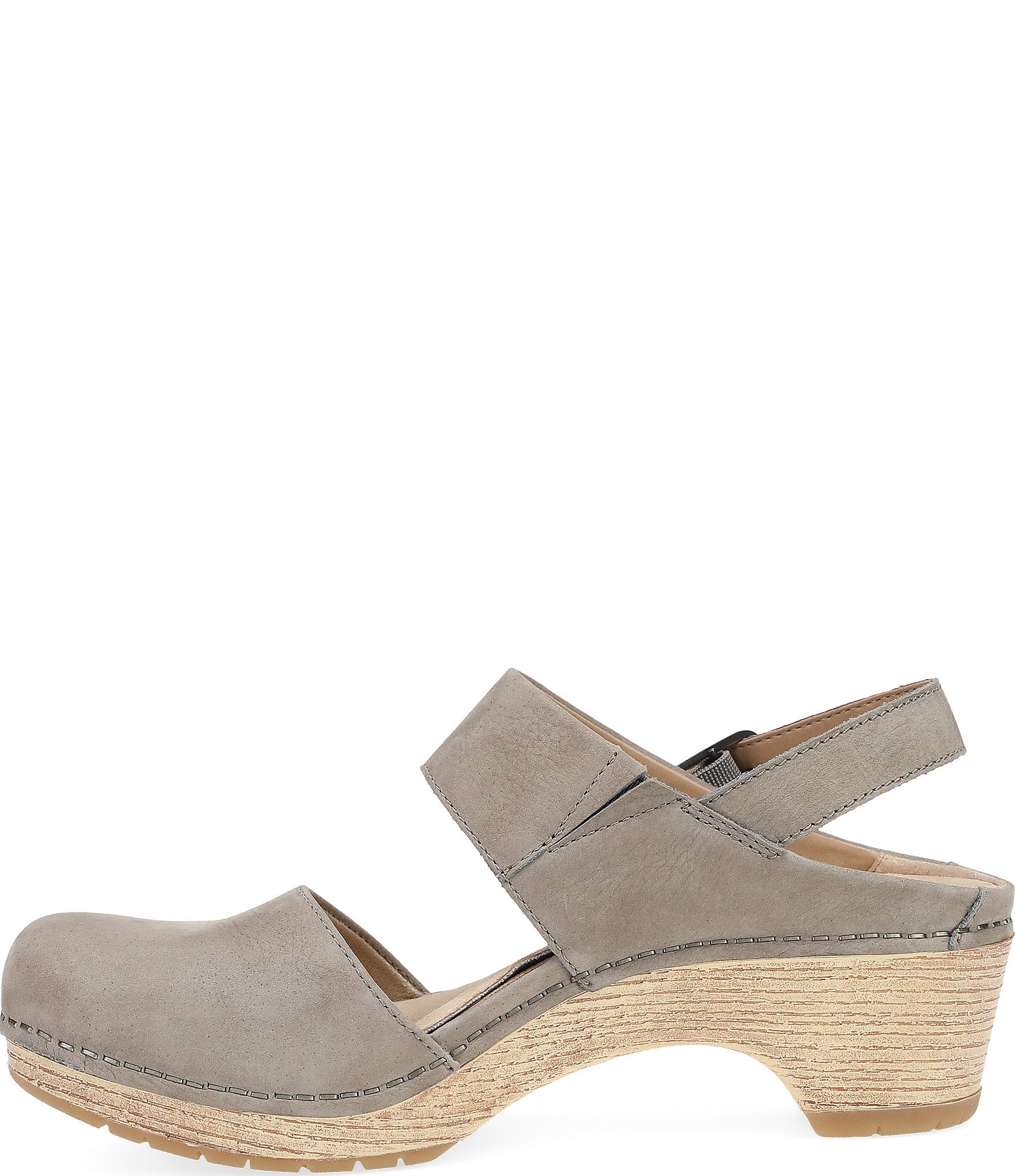 Dansko Lucia Nubuck Suede Slingback Clog Pumps