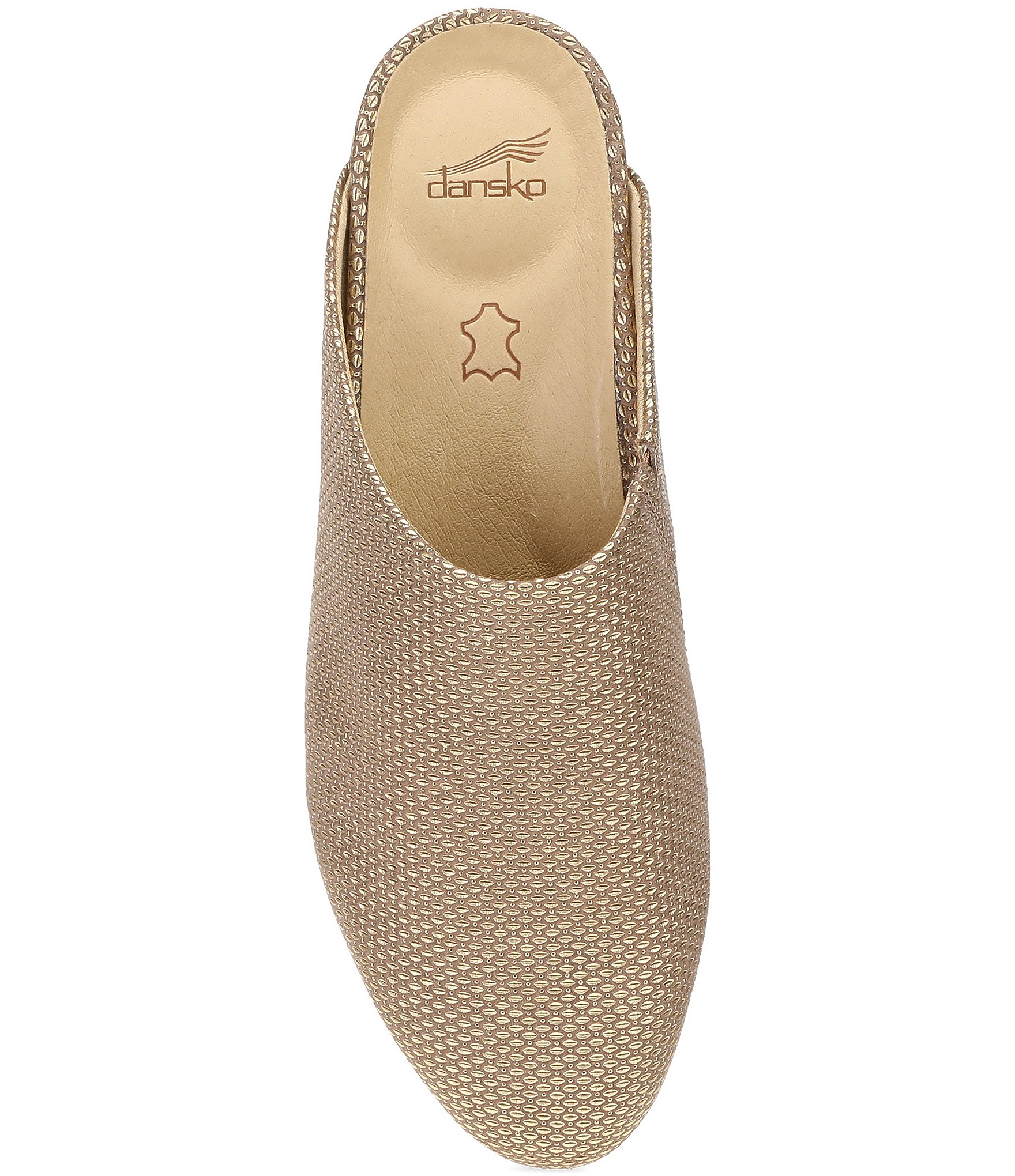 Dansko Lysa Metallic Leather Mules