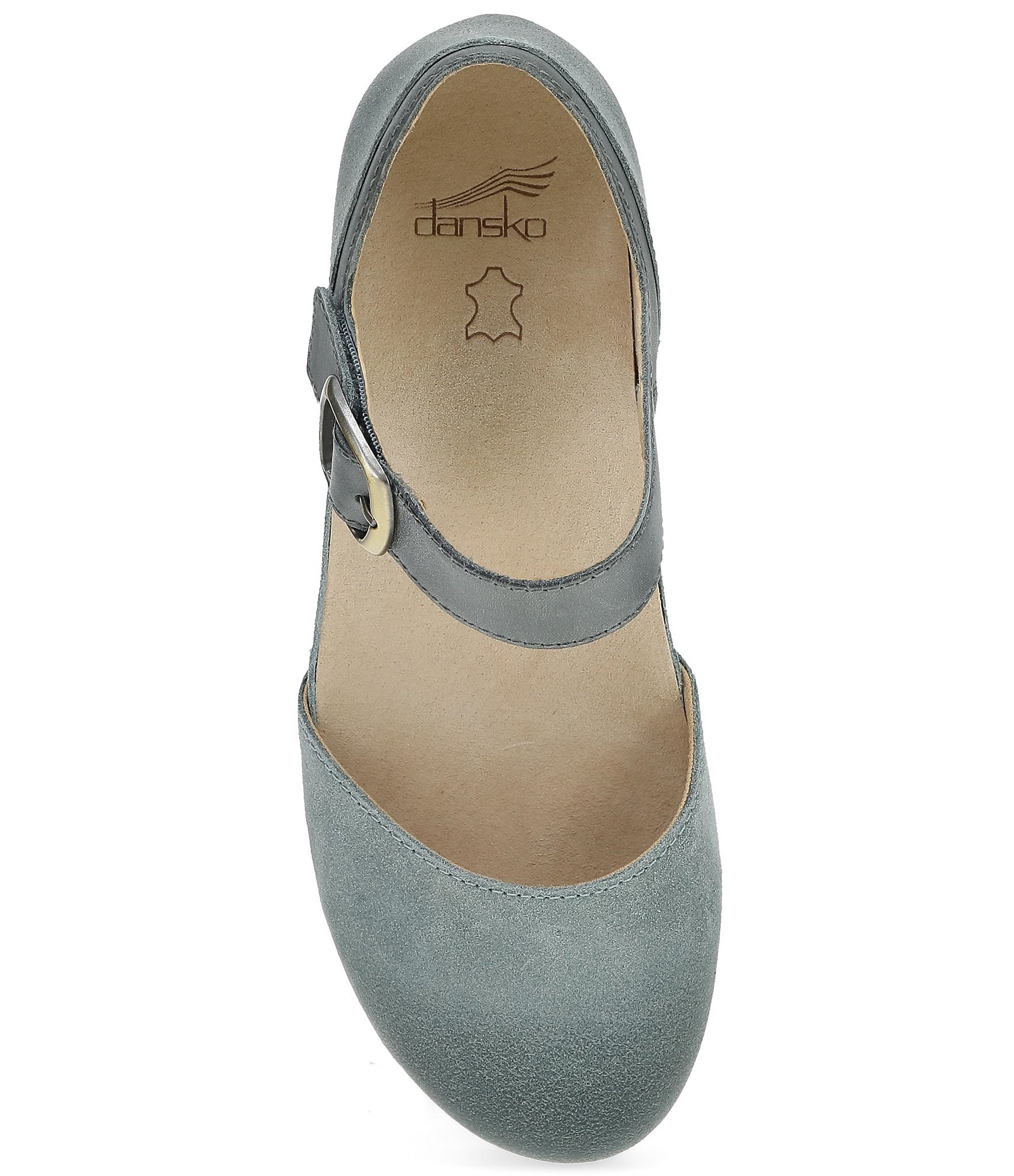 Dansko Mae Burnished Suede Mary Jane Clogs