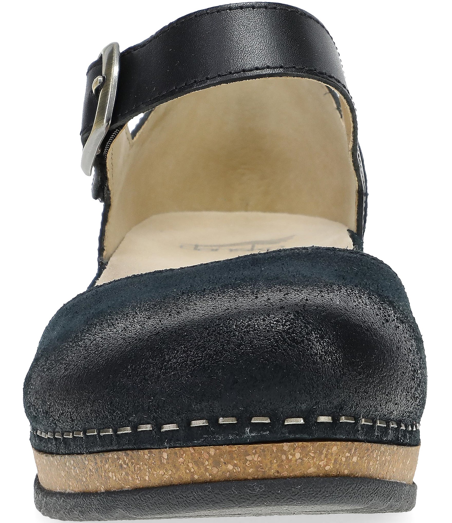 Dansko Mae Burnished Suede Mary Jane Clogs