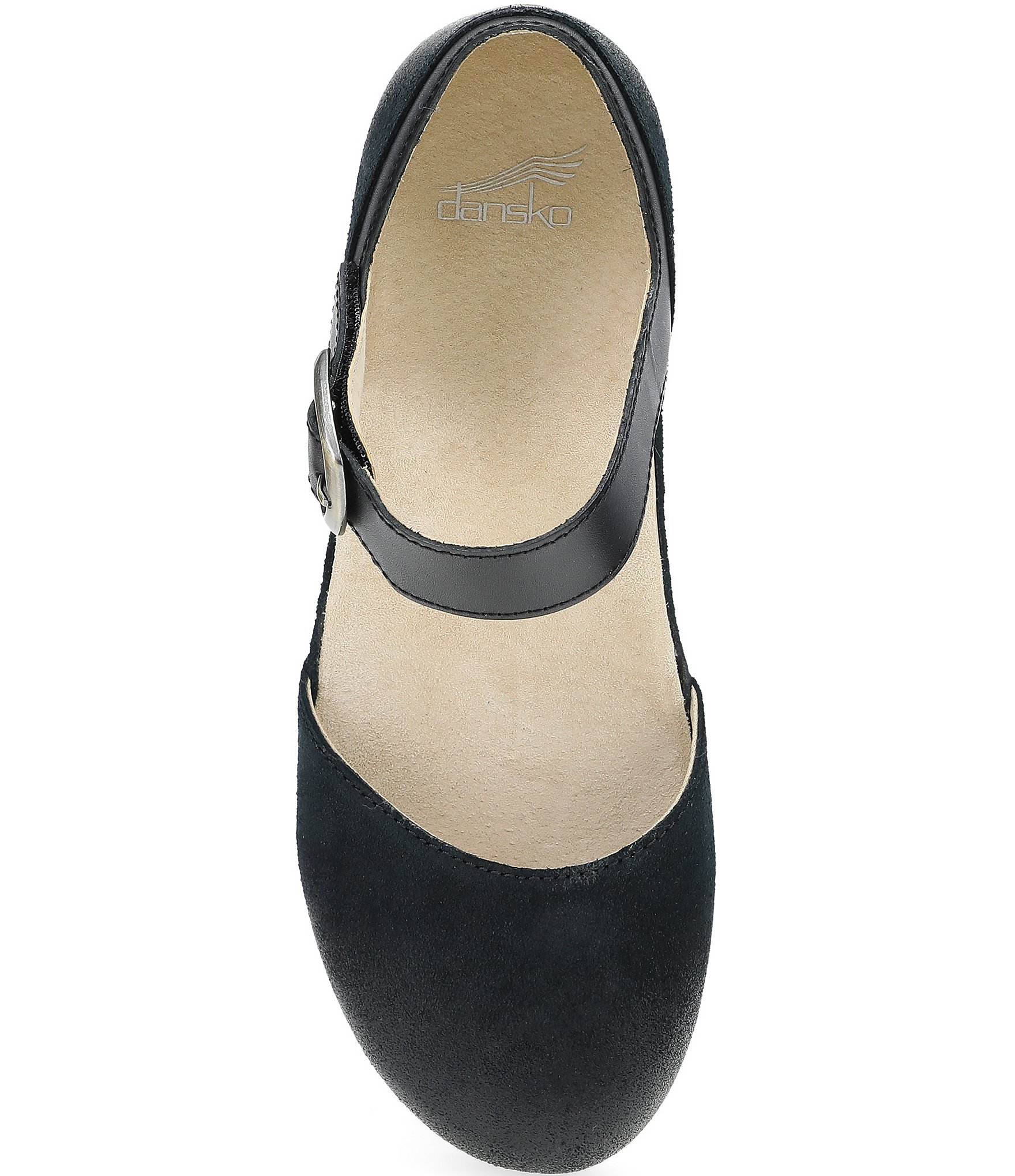 Dansko Mae Burnished Suede Mary Jane Clogs