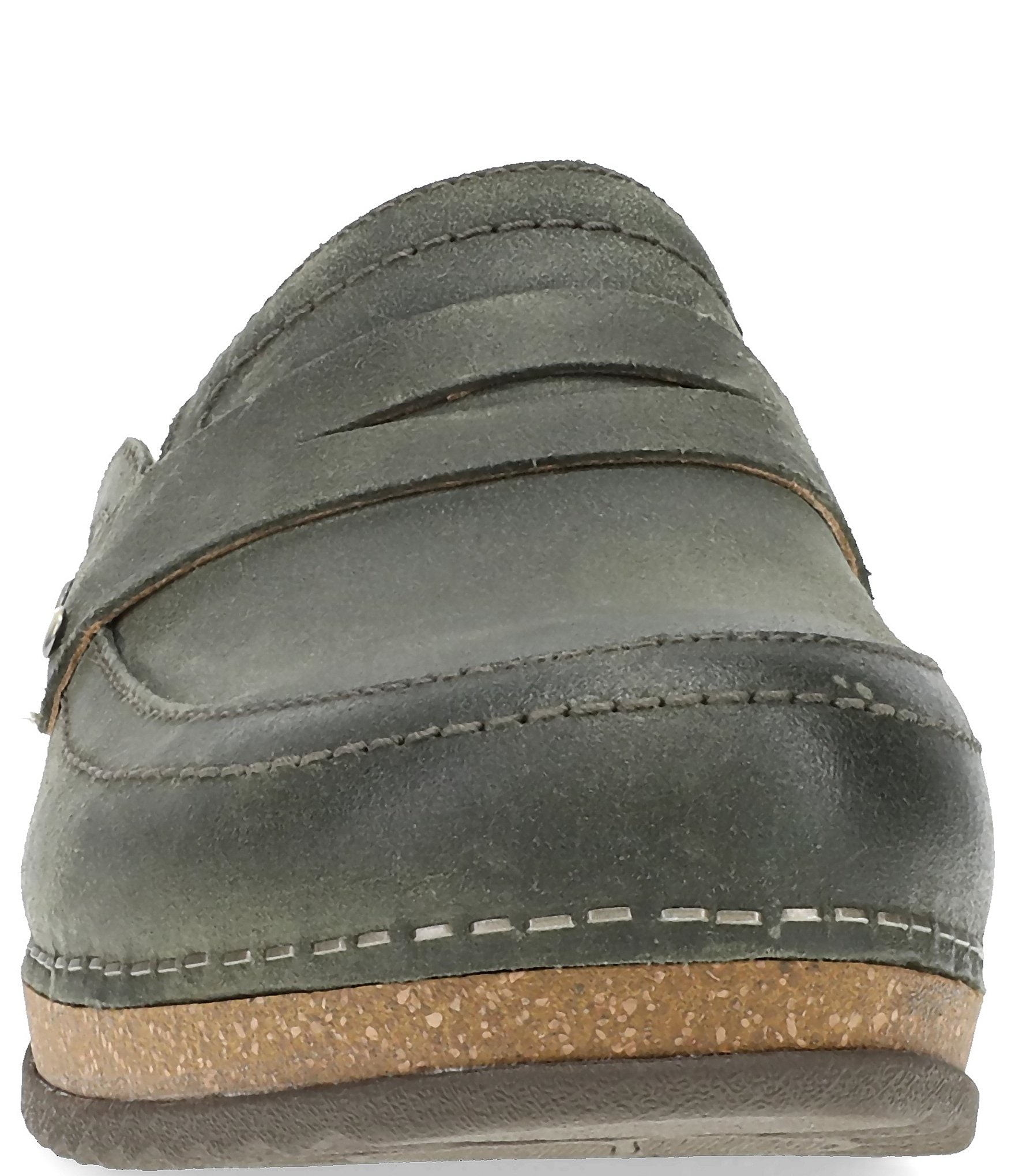 Dansko Maggy Nubuck Suede Penny Strap Clogs