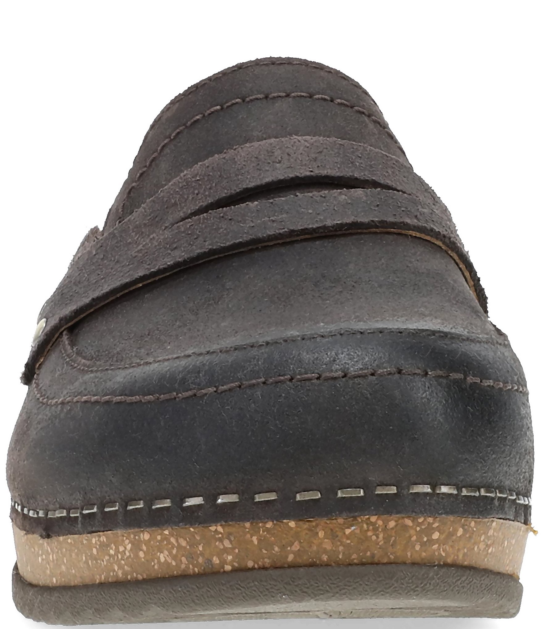Dansko Maggy Nubuck Suede Penny Strap Clogs