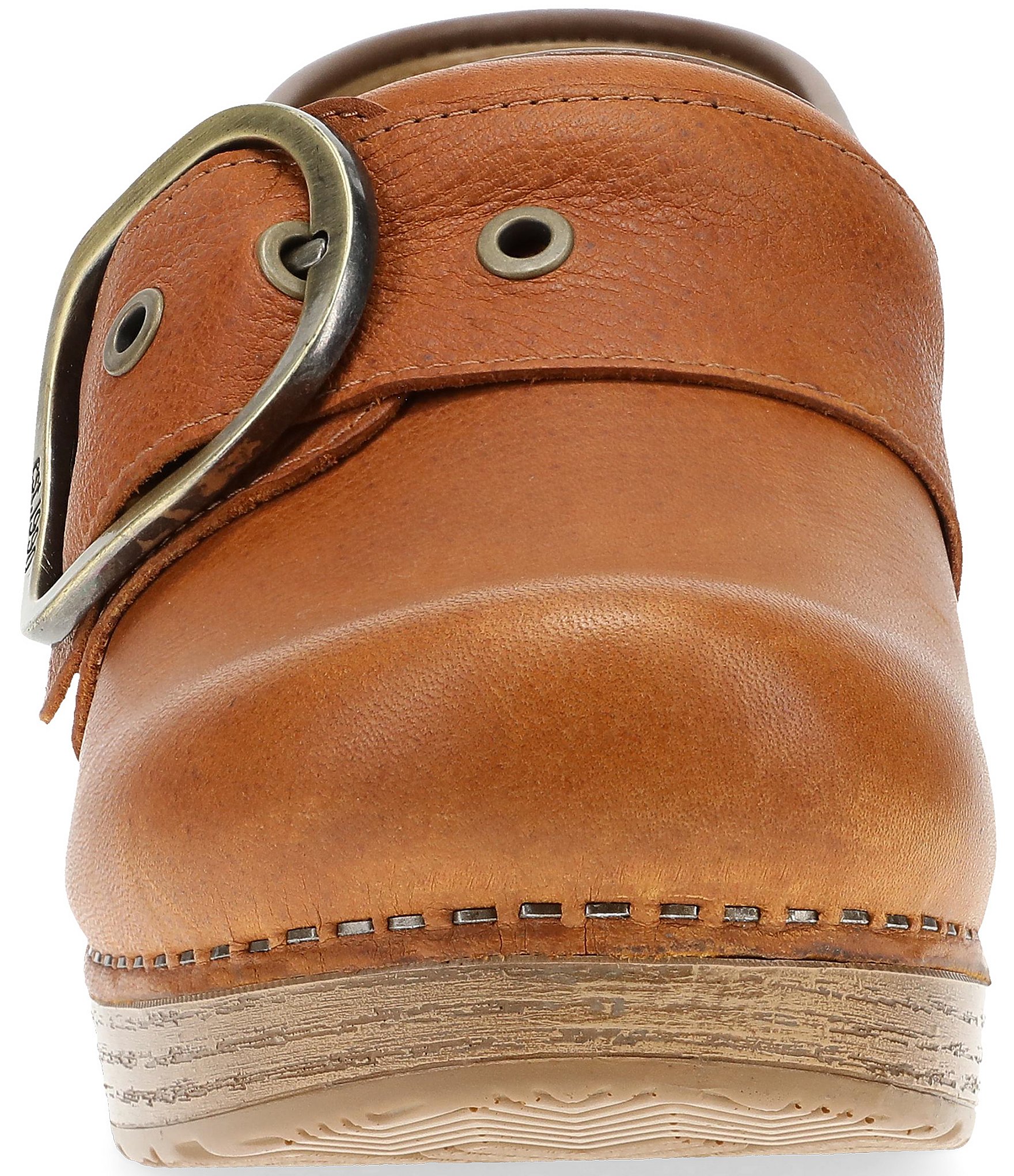 Dansko Pearson Leather Buckle Hardware Clogs
