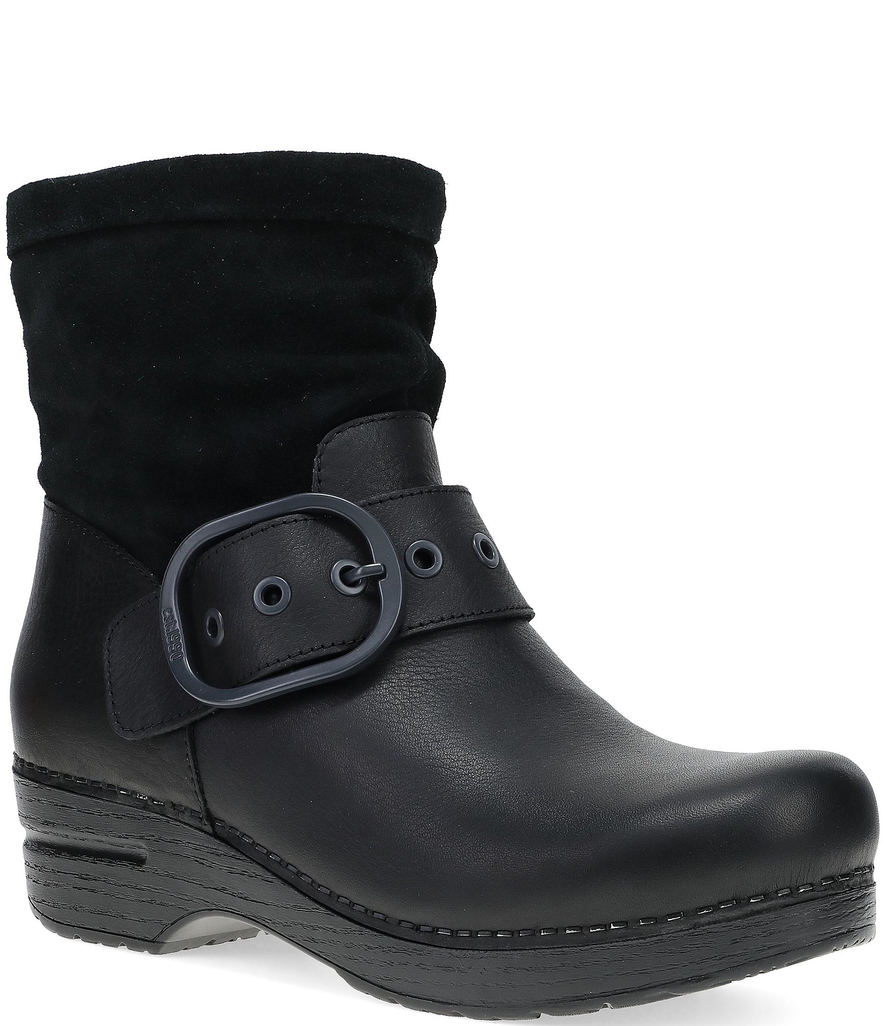 Dansko Pearson Leather Slouch Clog Booties