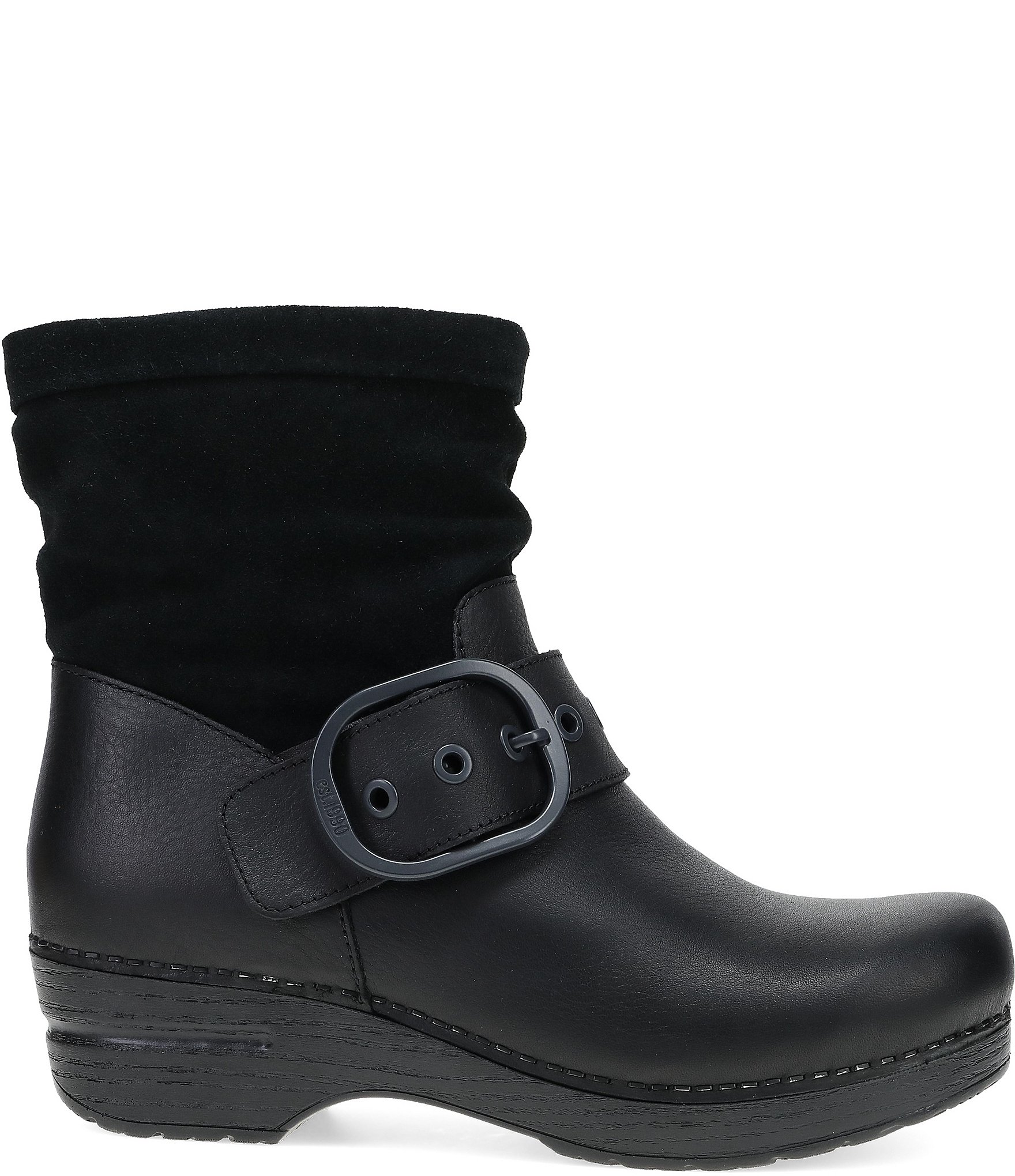 Dansko Pearson Leather Slouch Clog Booties