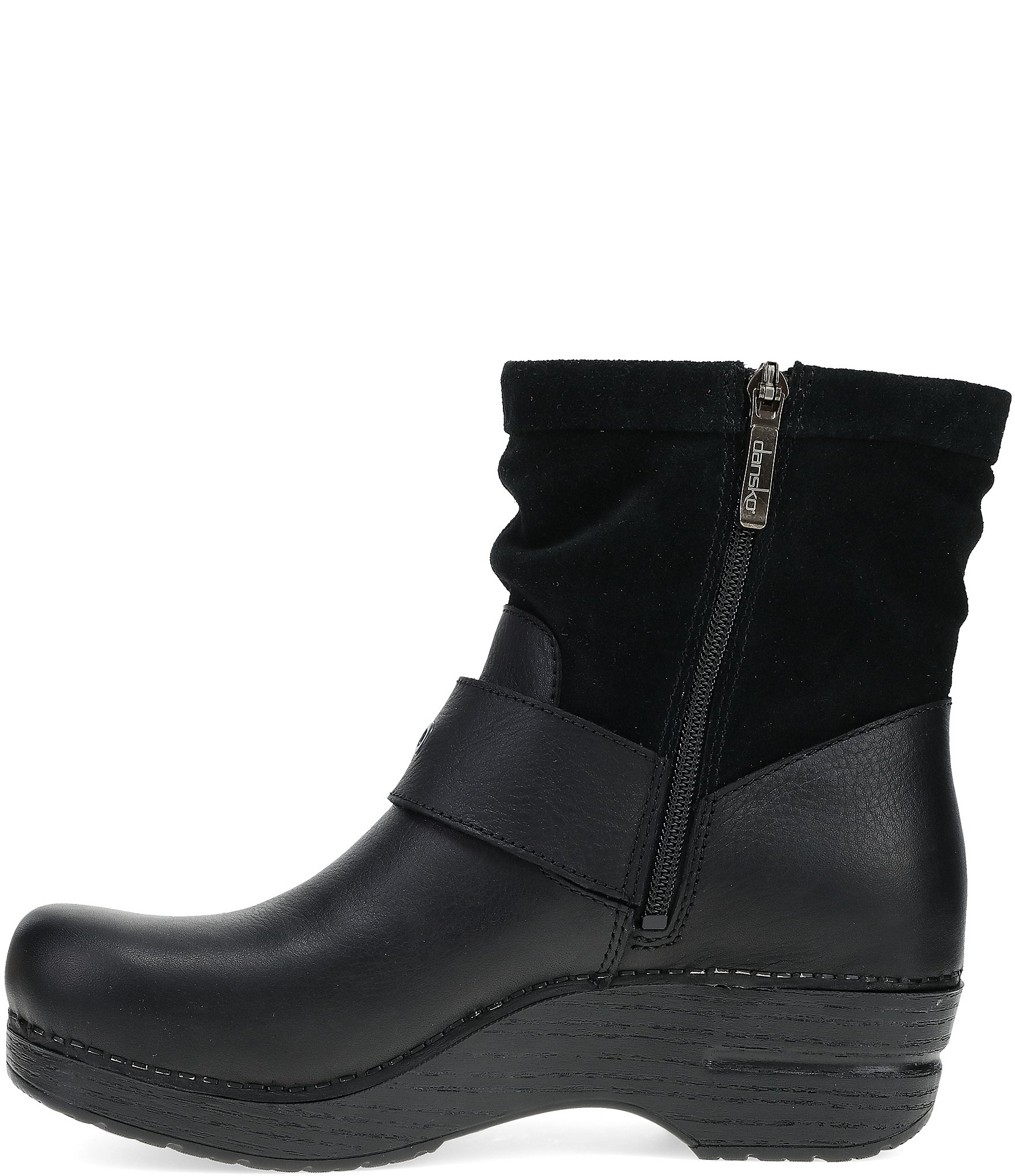 Dansko Pearson Leather Slouch Clog Booties
