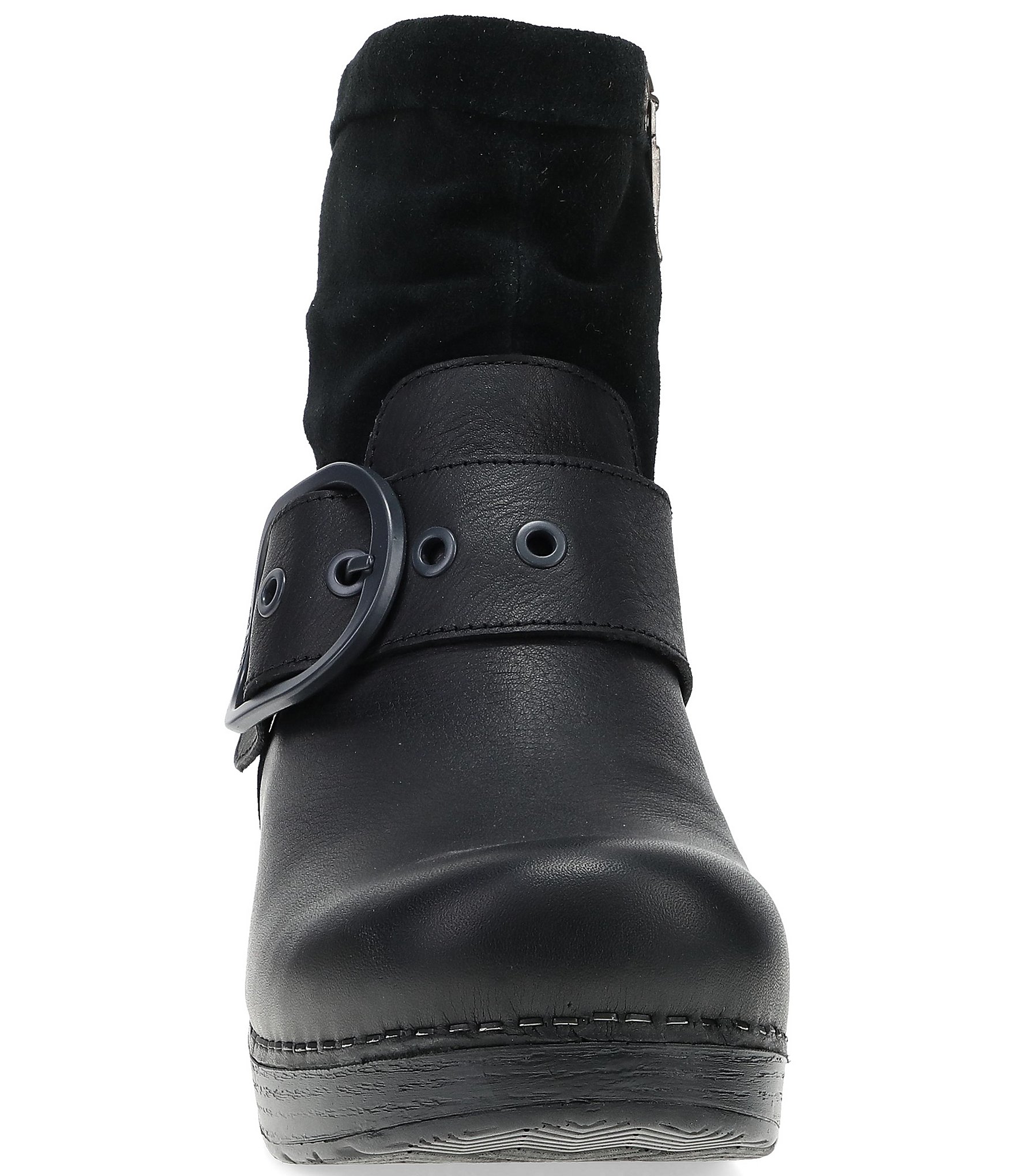 Dansko Pearson Leather Slouch Clog Booties