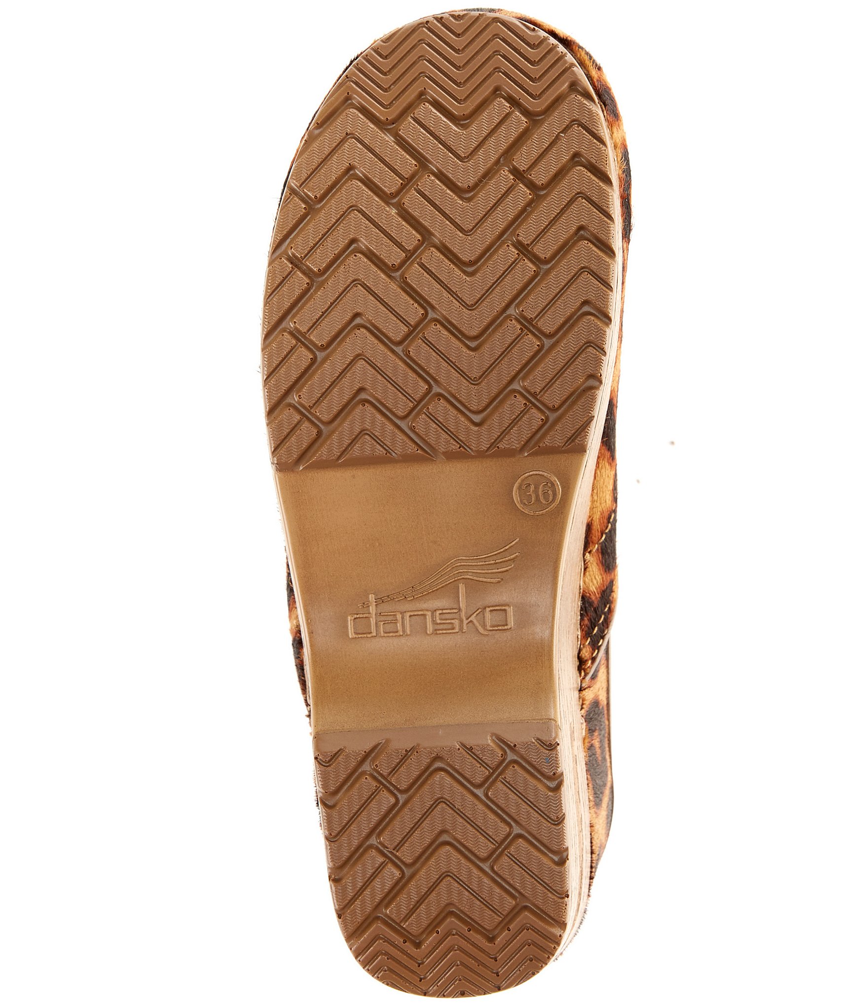 Dansko Professional Leopard Print Calf Hair Clogs
