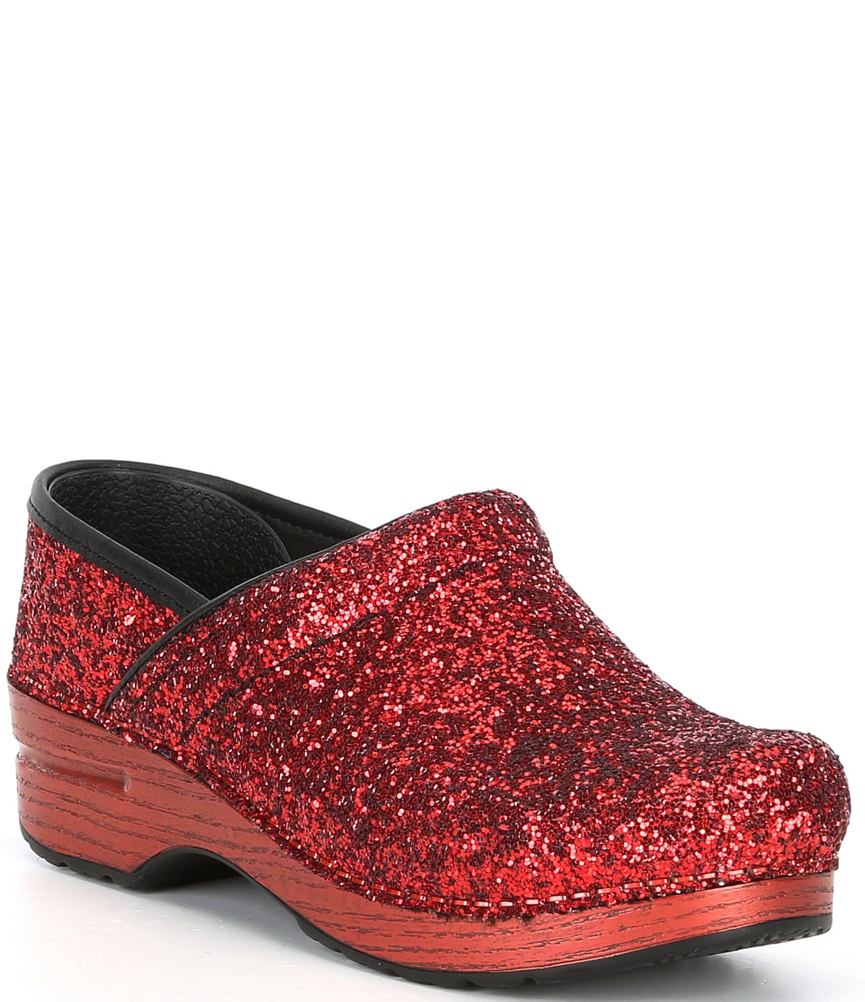 Dansko Professional Glitter Leather Clogs Dillard s