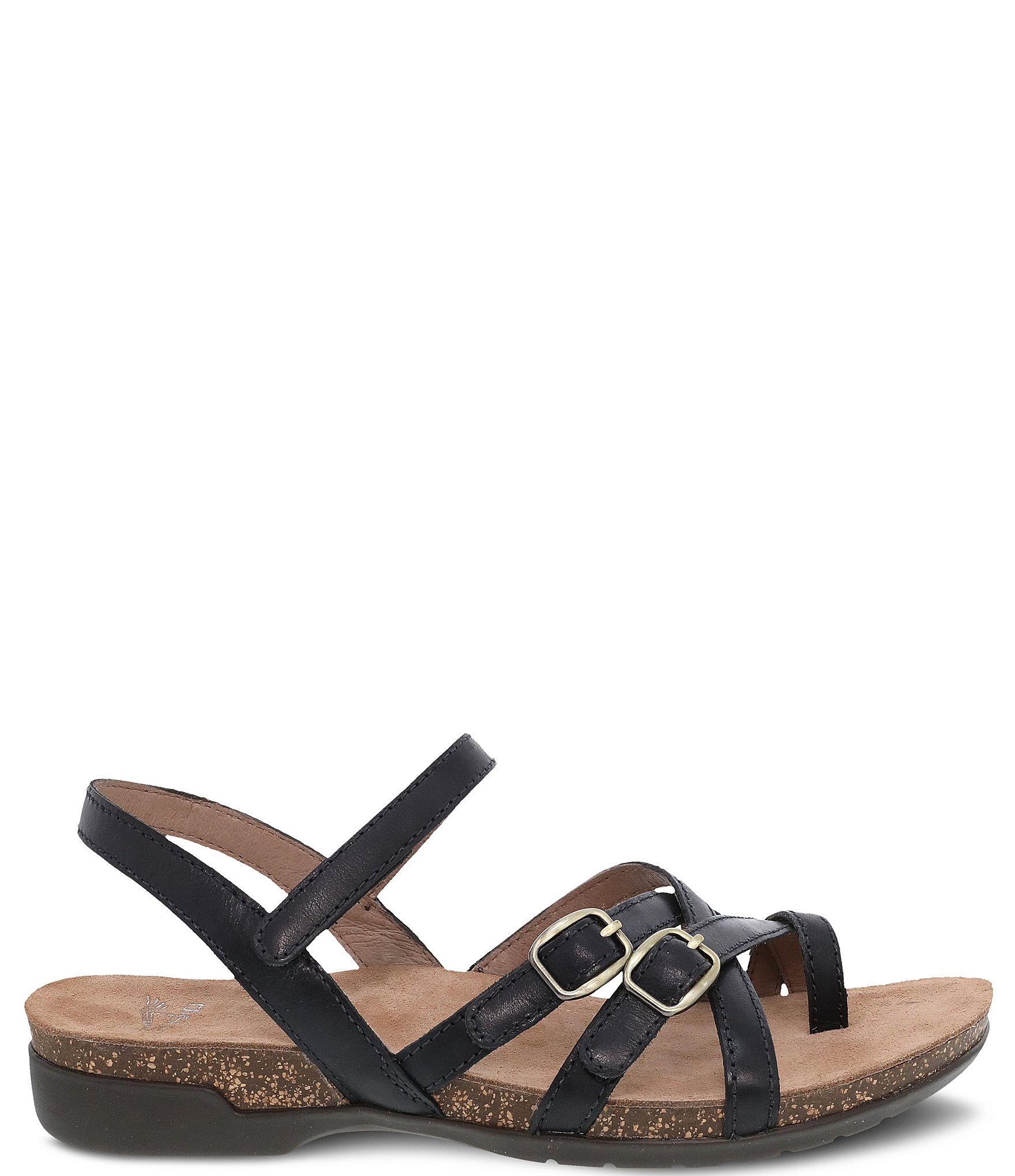 Dansko Roslyn Burnished Leather Strappy Toe Loop Sandals