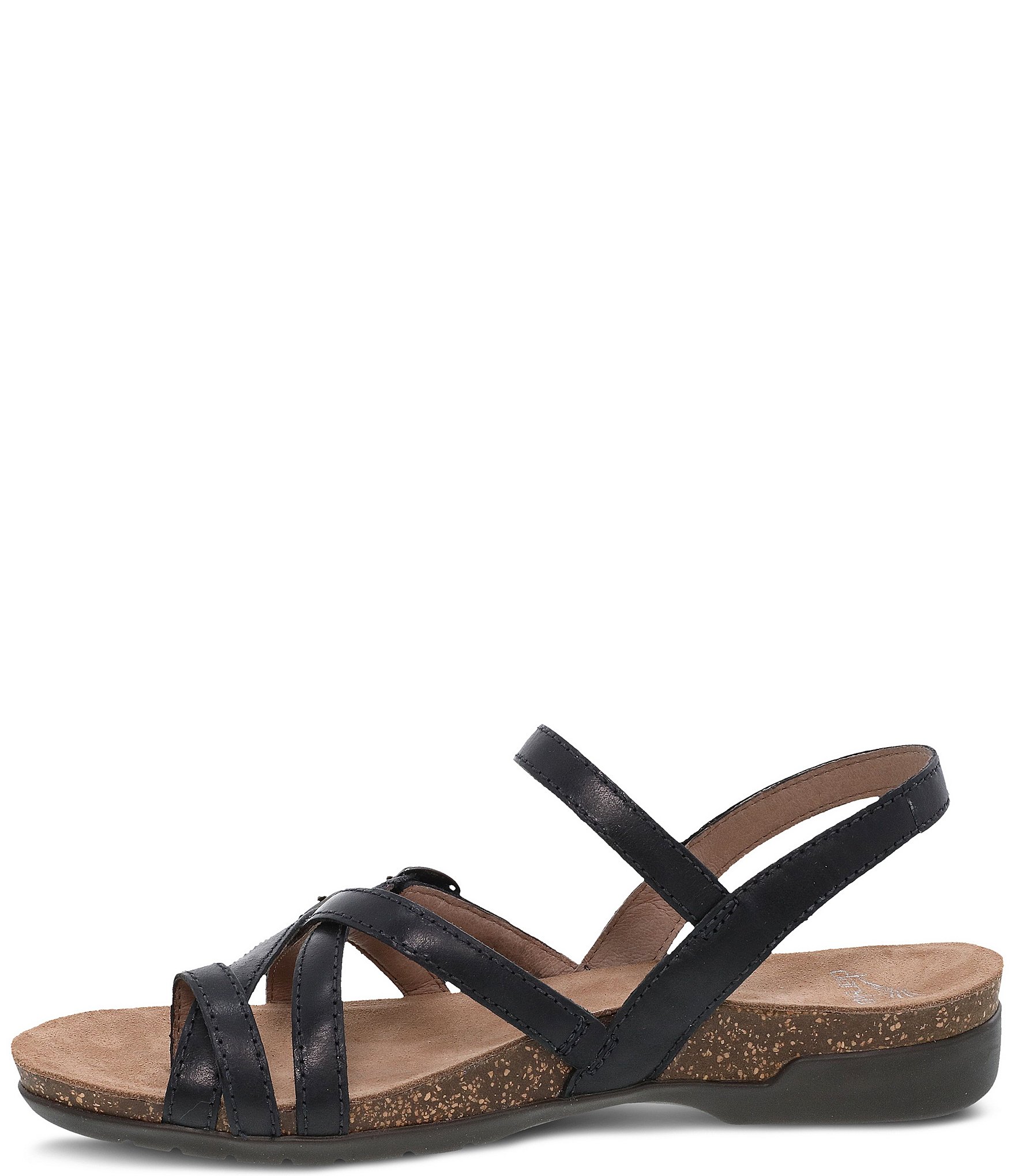 Dansko Roslyn Burnished Leather Strappy Toe Loop Sandals