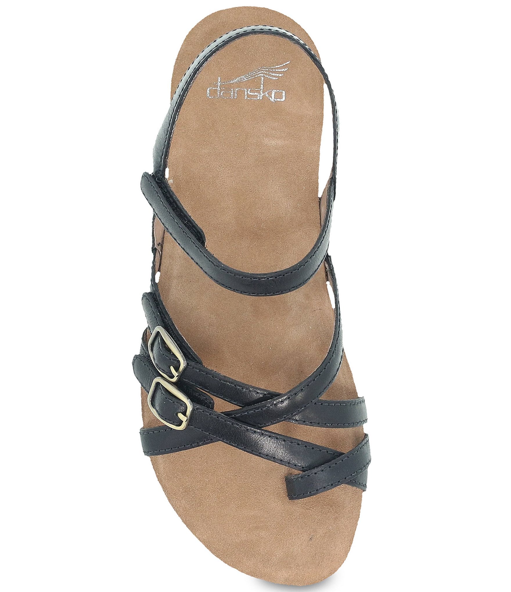Dansko Roslyn Burnished Leather Strappy Toe Loop Sandals
