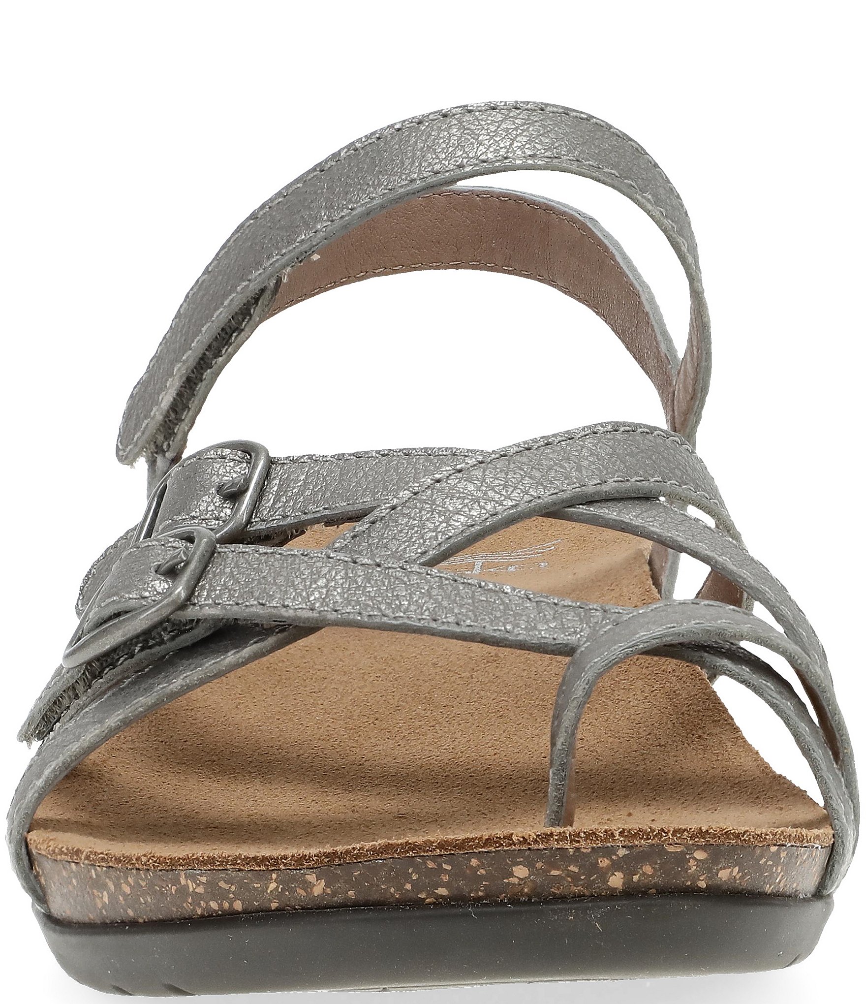 Dansko Roslyn Metallic Antique Leather Strappy Toe Loop Sandals