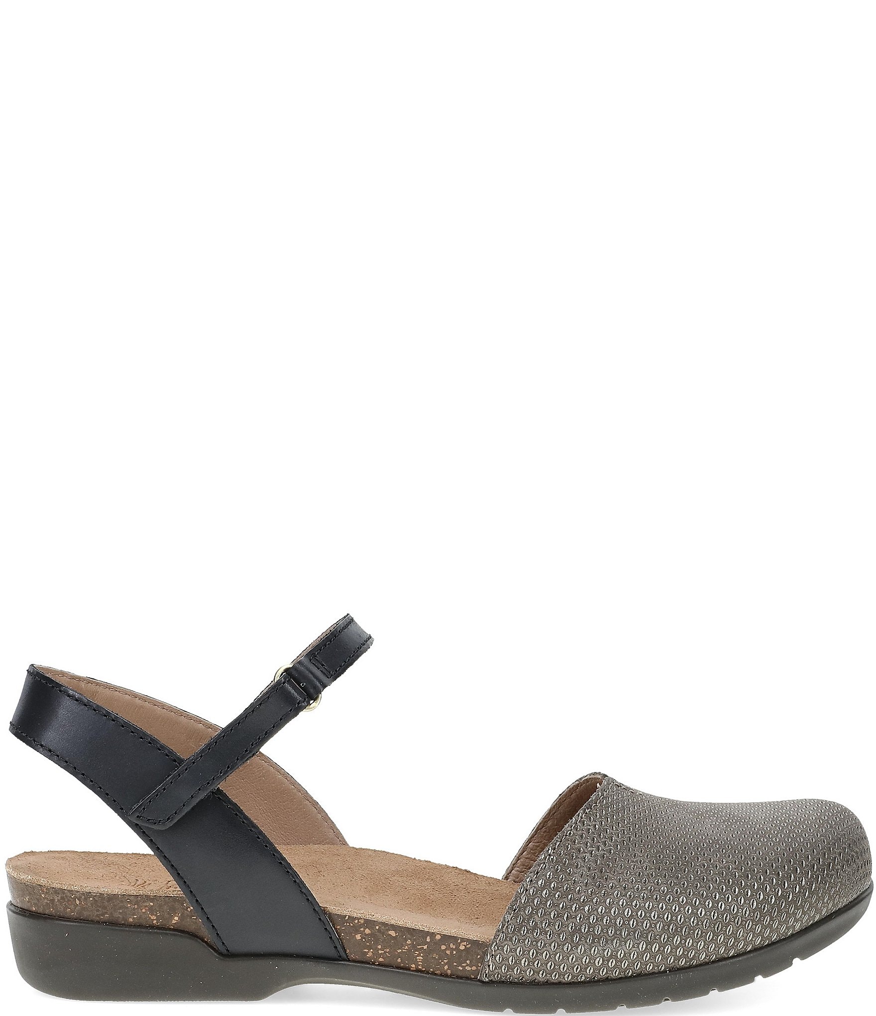 Dansko Rowan Leather Ankle Strap Mary Jane Clogs
