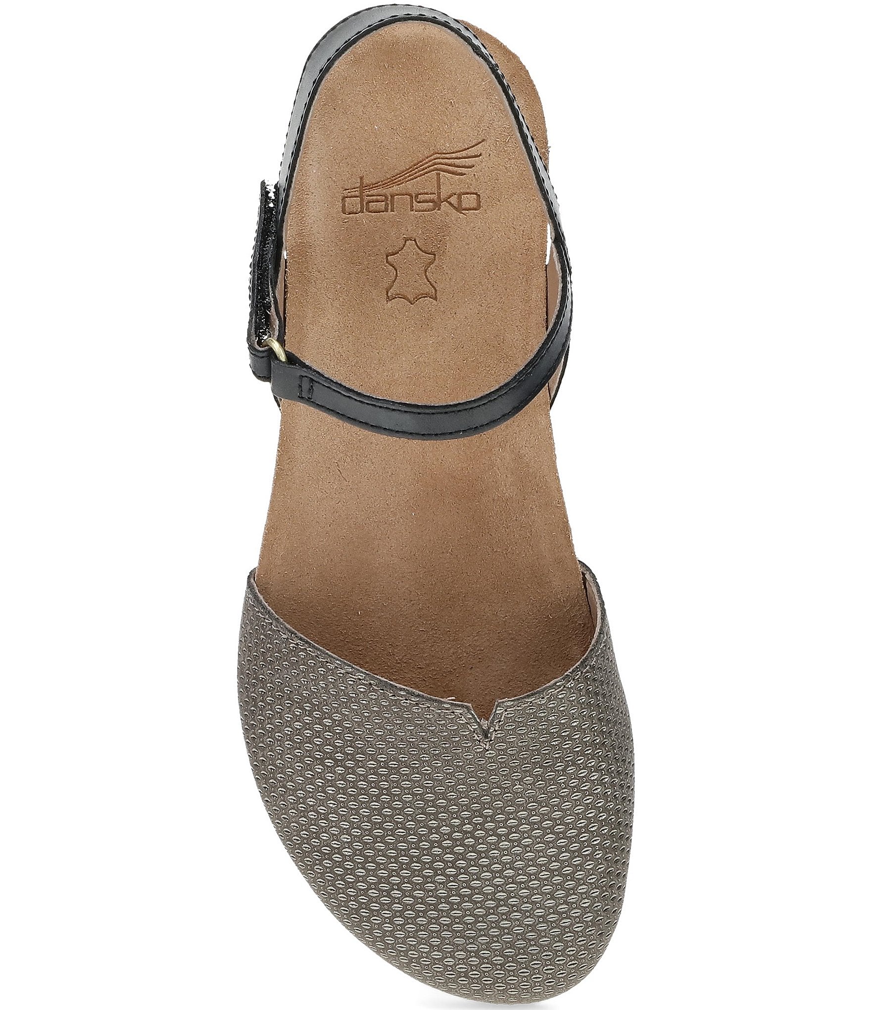 Dansko Rowan Leather Ankle Strap Mary Jane Clogs